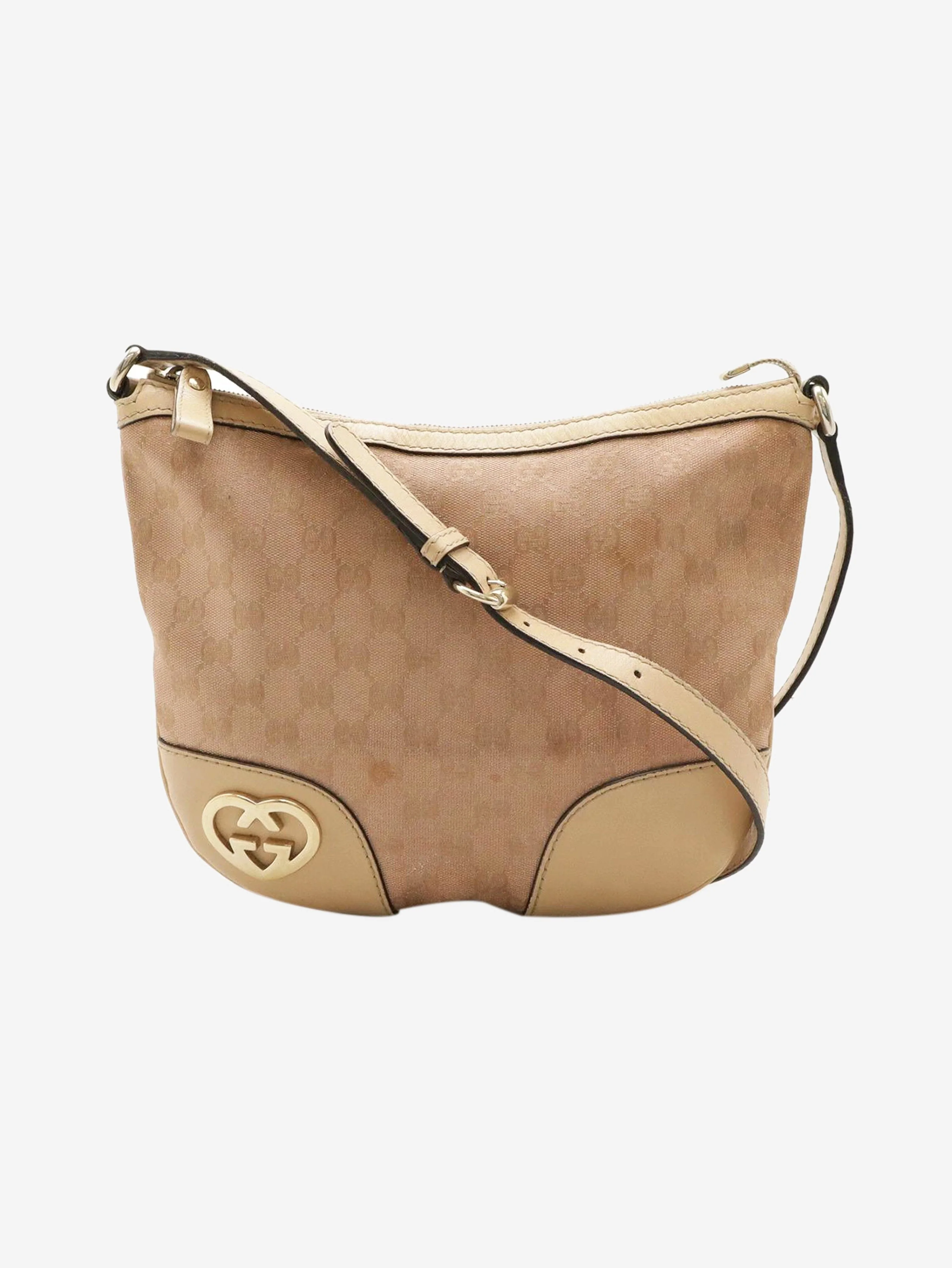 Blush GG canvas Lovely Heart shoulder bag