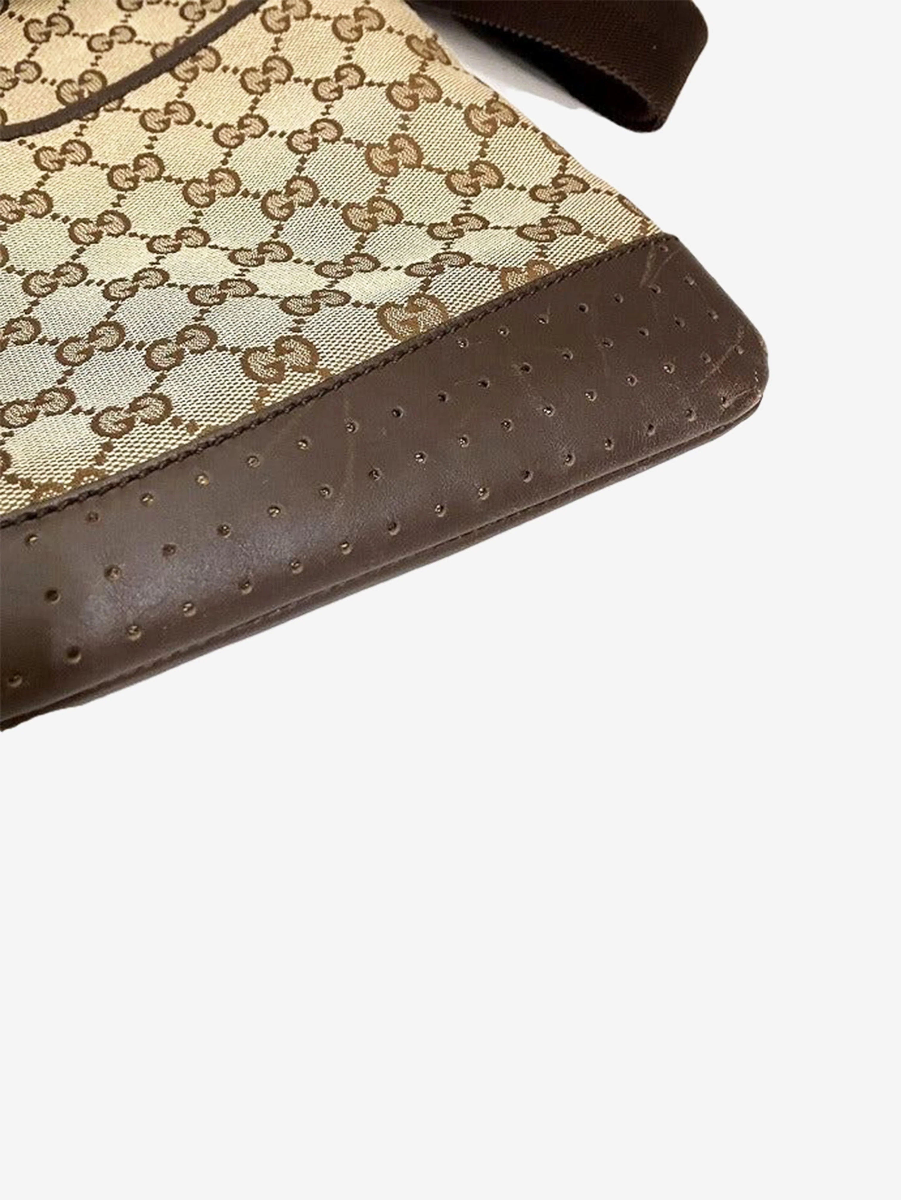 Brown GG canvas and leather shoulder bag - Image 6