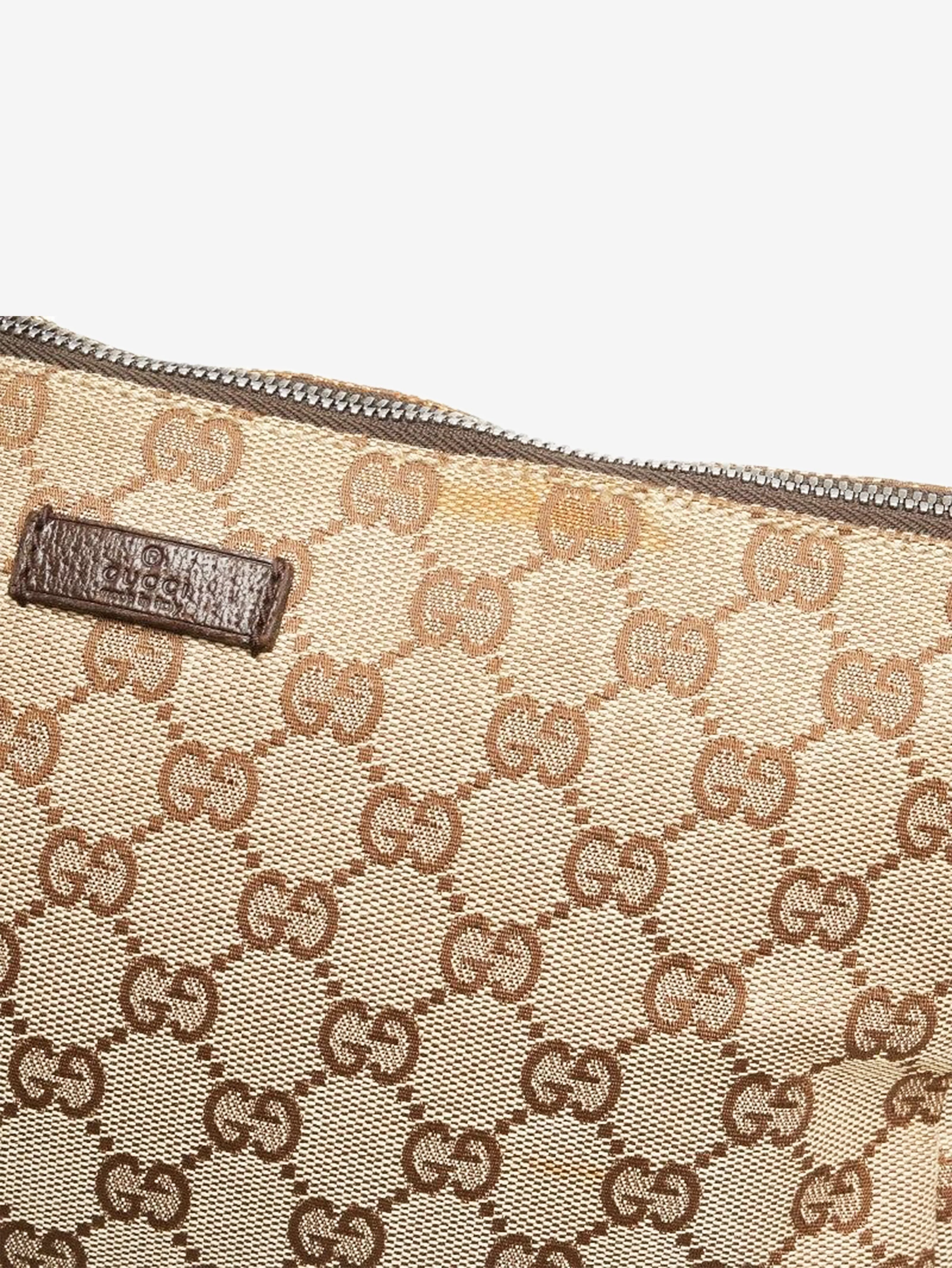 Brown GG canvas and leather shoulder bag - Image 10