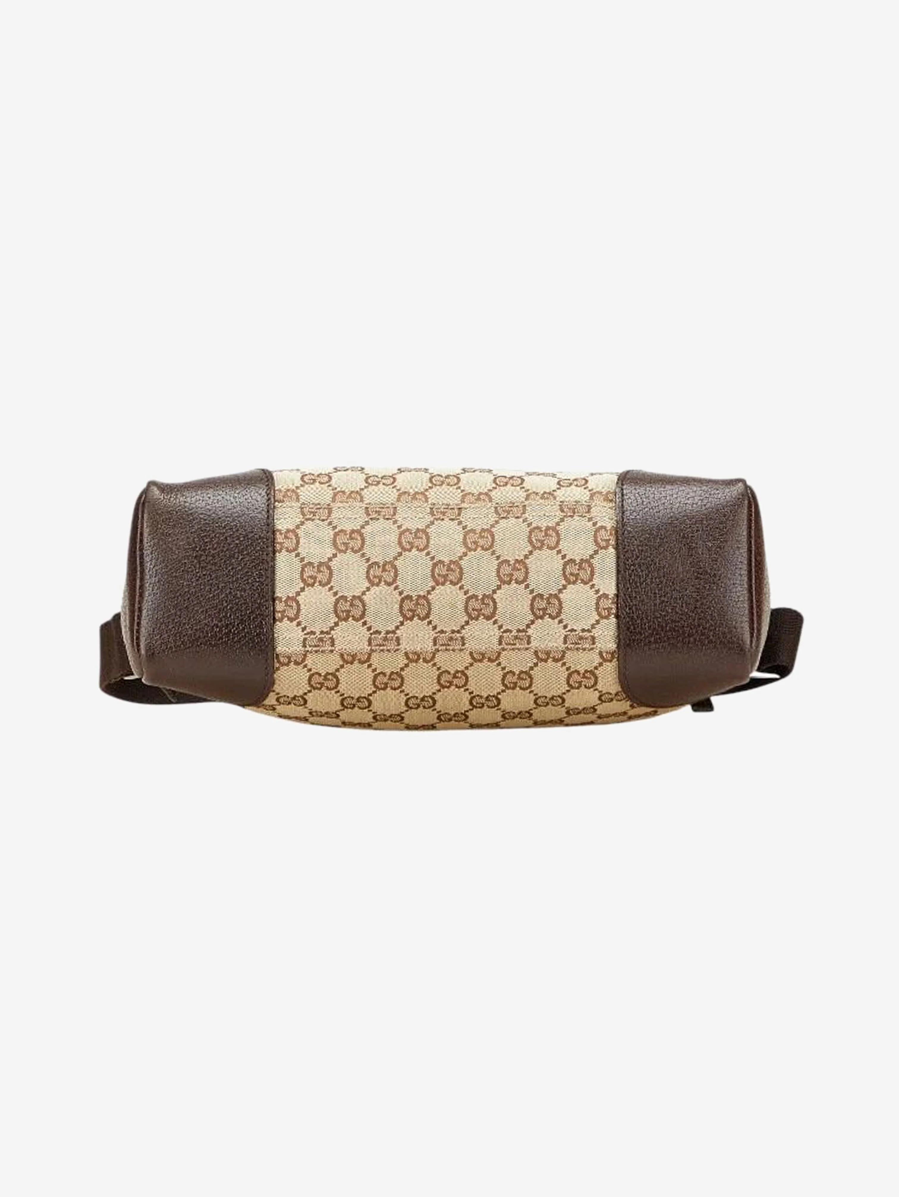 Brown GG canvas and leather shoulder bag - Image 4