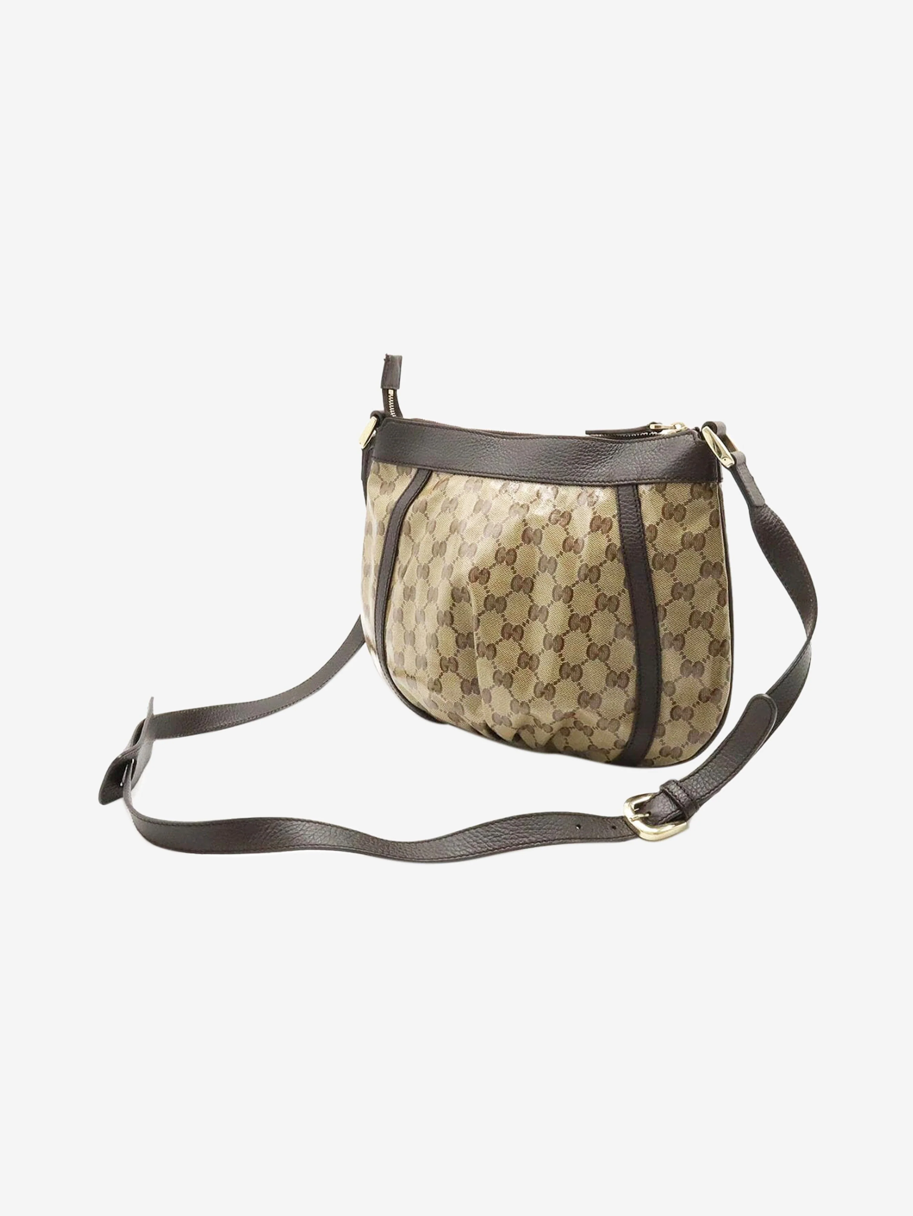 Brown GG canvas coated shoulder bag - Image 2