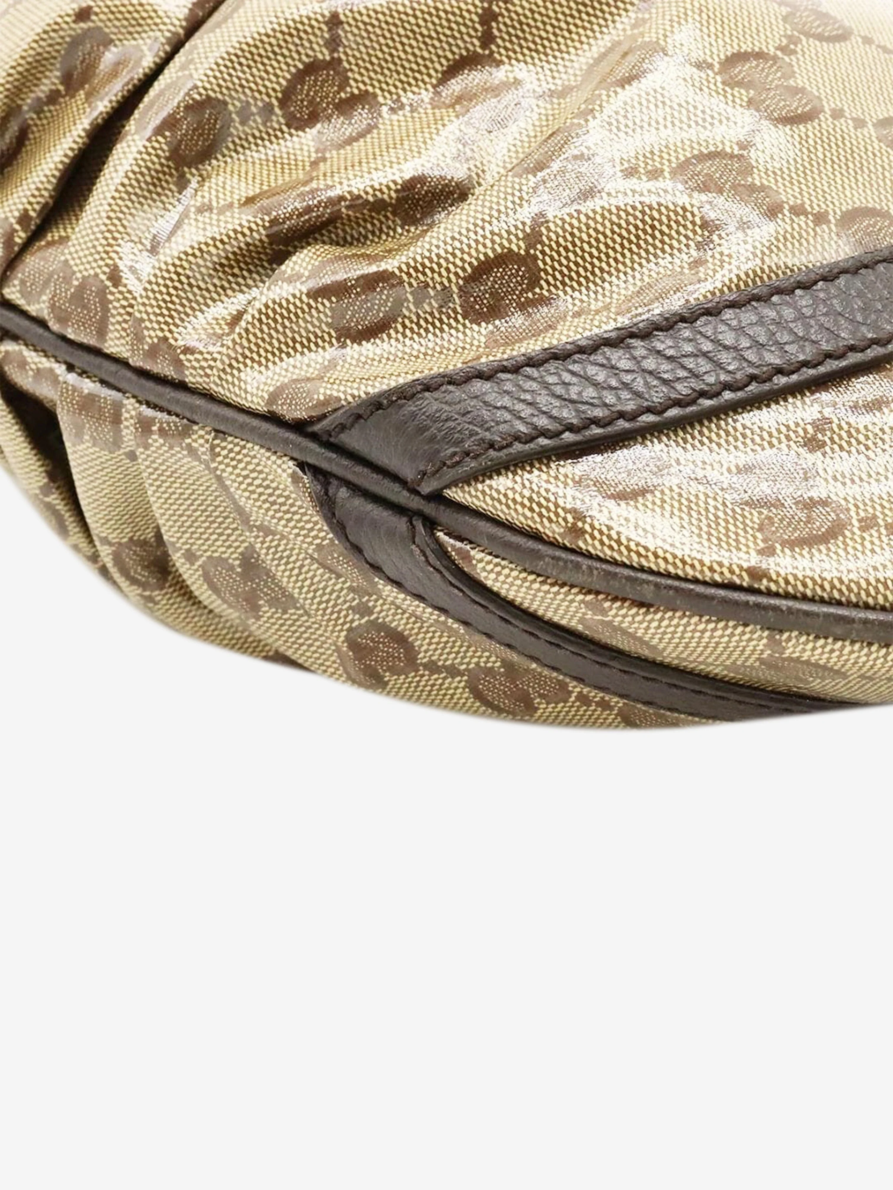 Brown GG canvas coated shoulder bag - Image 3