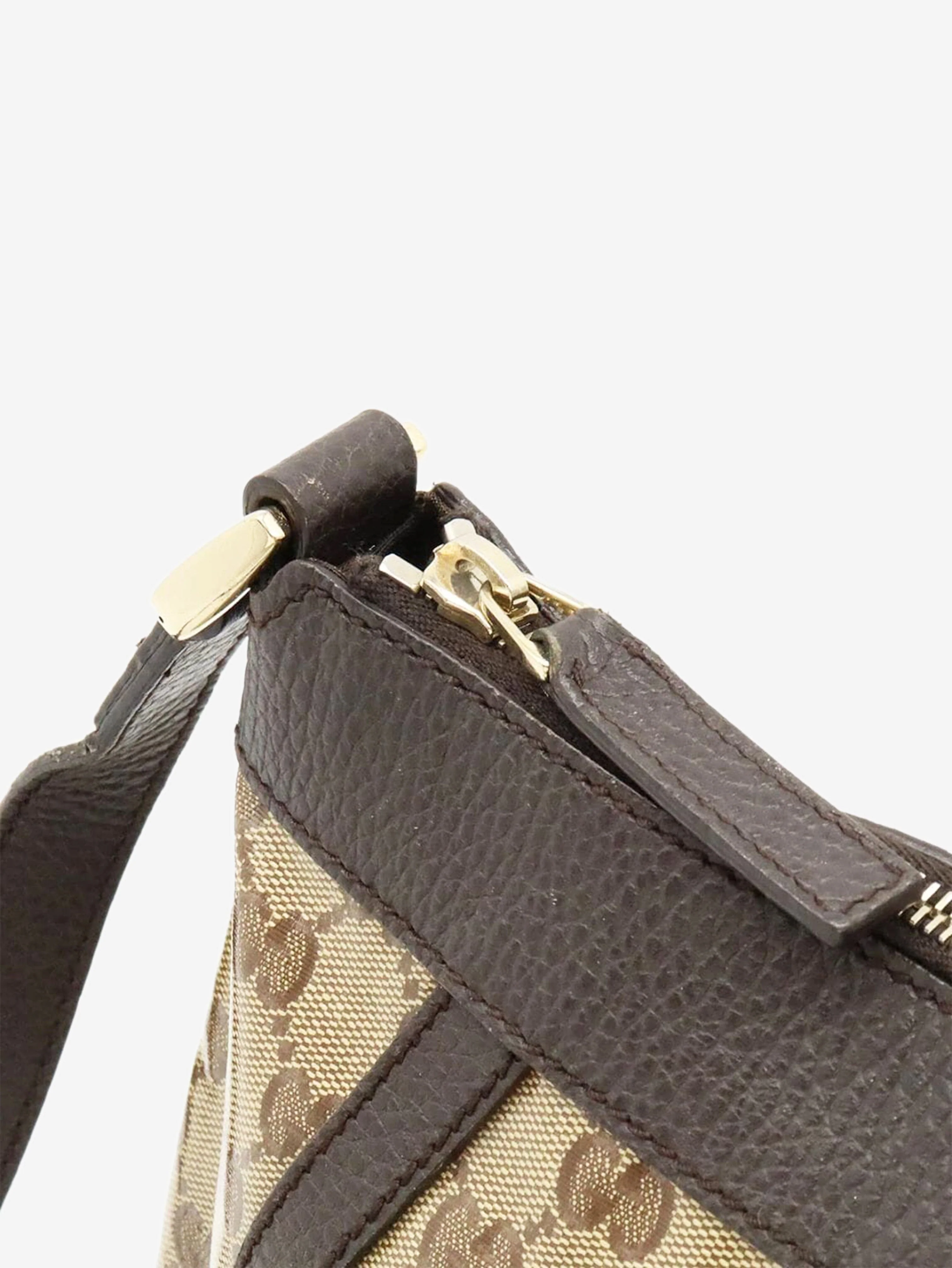 Brown GG canvas coated shoulder bag - Image 6