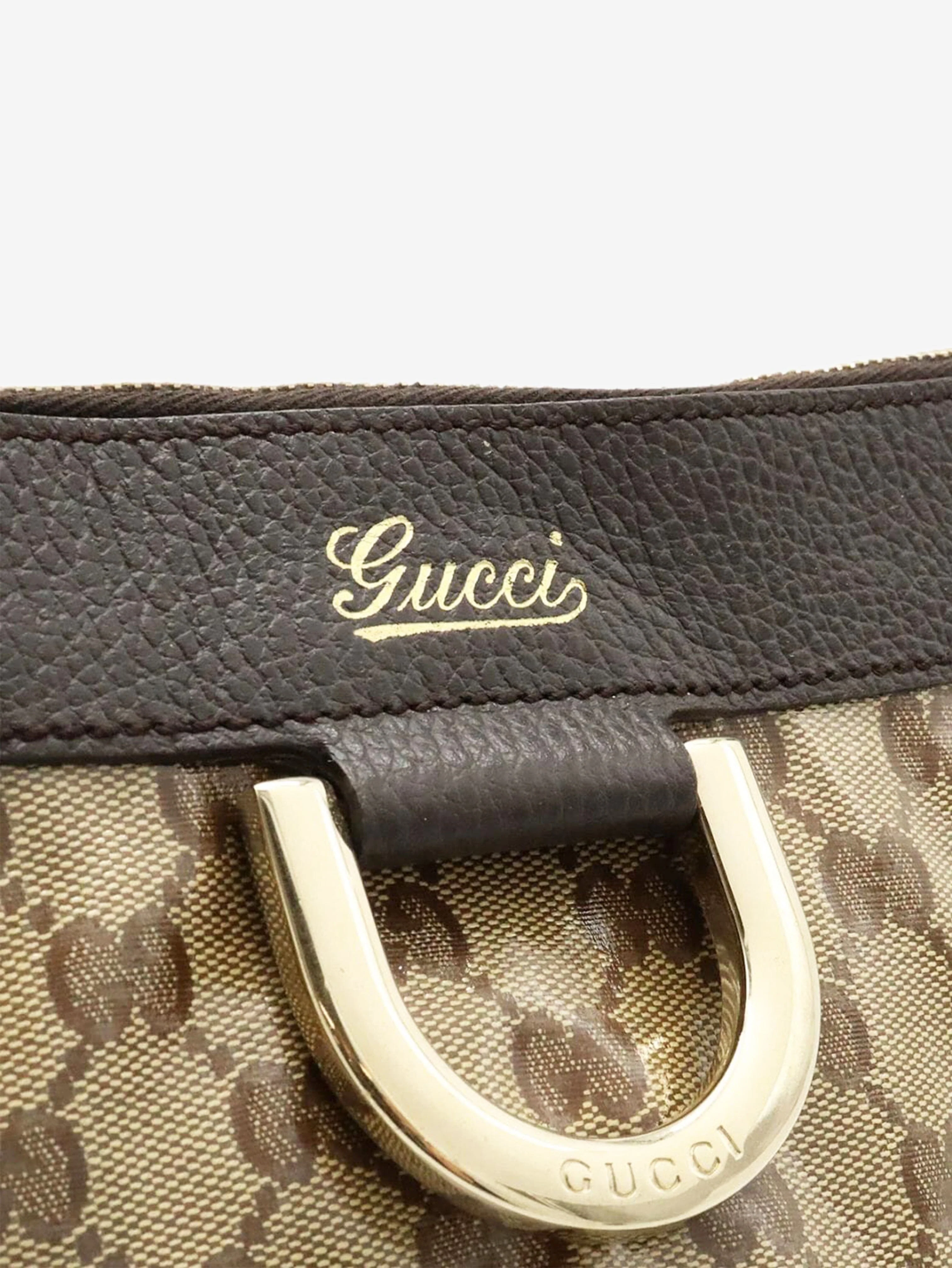 Brown GG canvas coated shoulder bag - Image 8