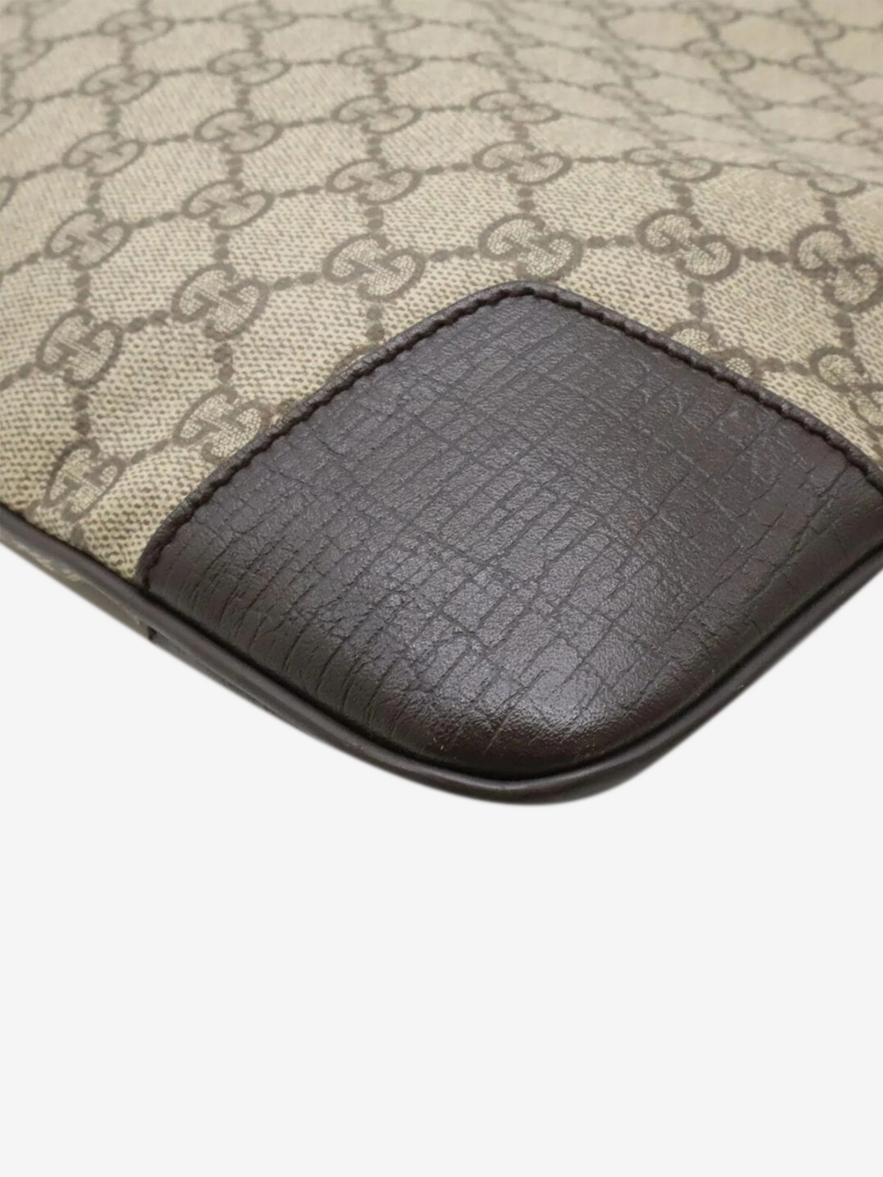 Brown GG Supreme canvas and leather shoulder bag - Image 3