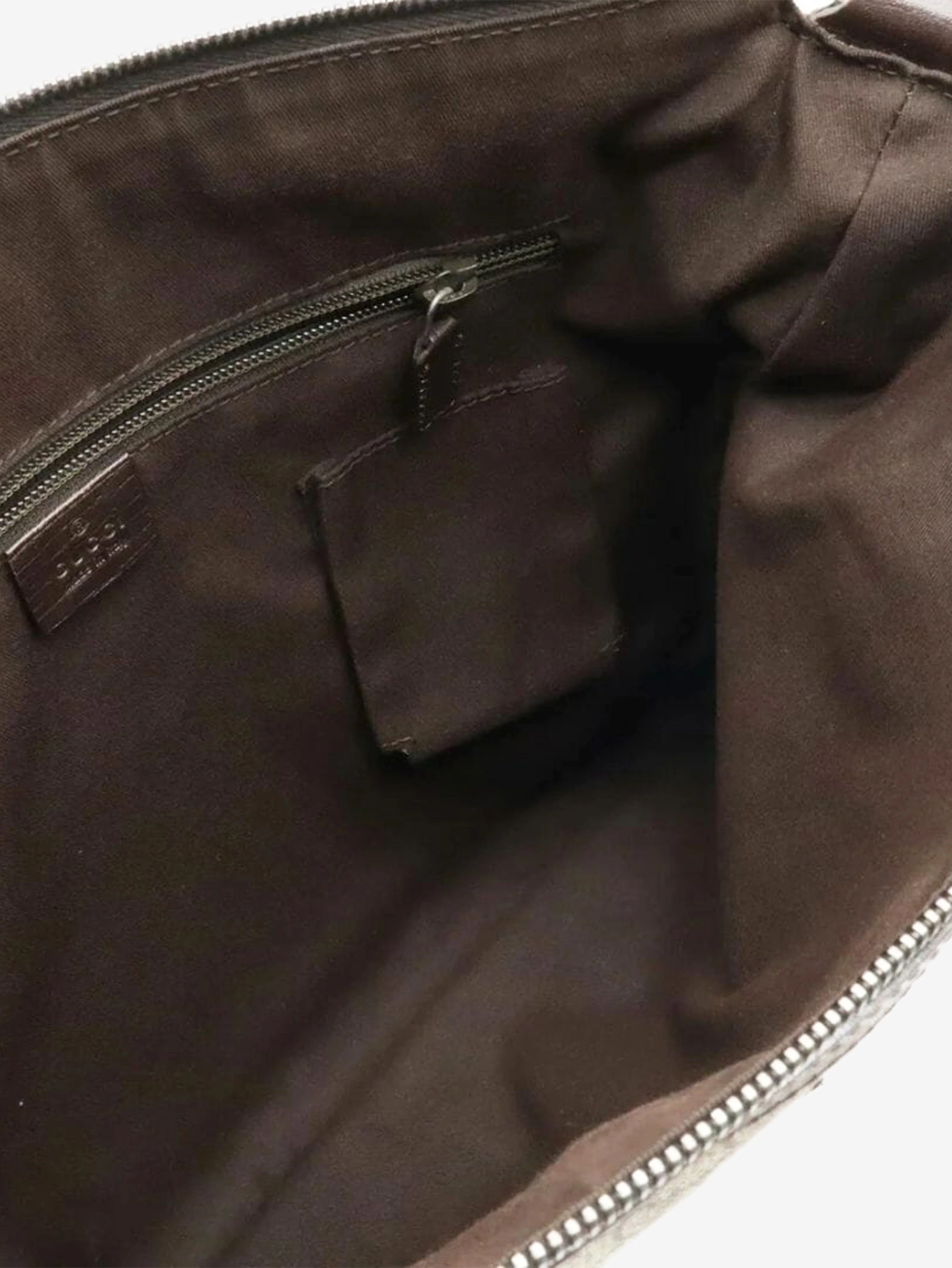 Brown GG Supreme canvas and leather shoulder bag - Image 7