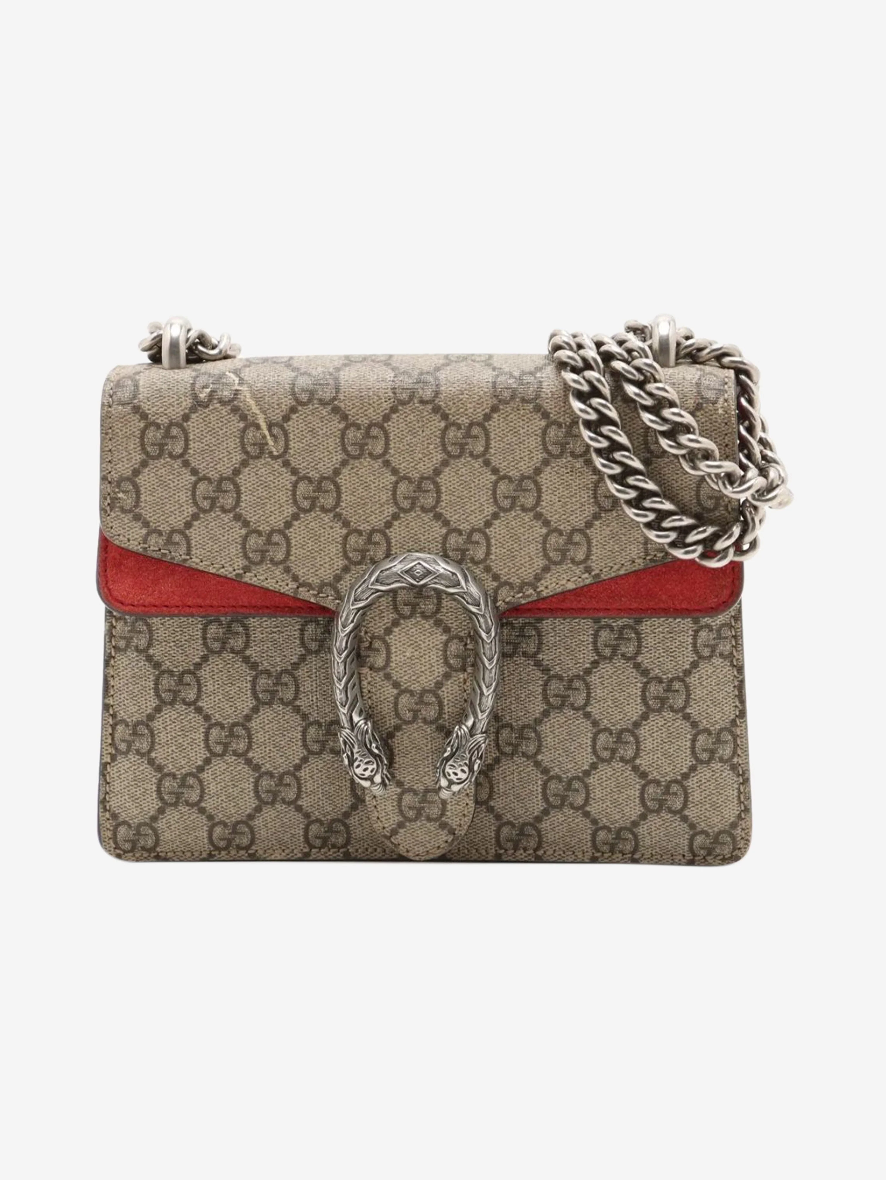 Brown GG Supreme Dionysus crossbody bag