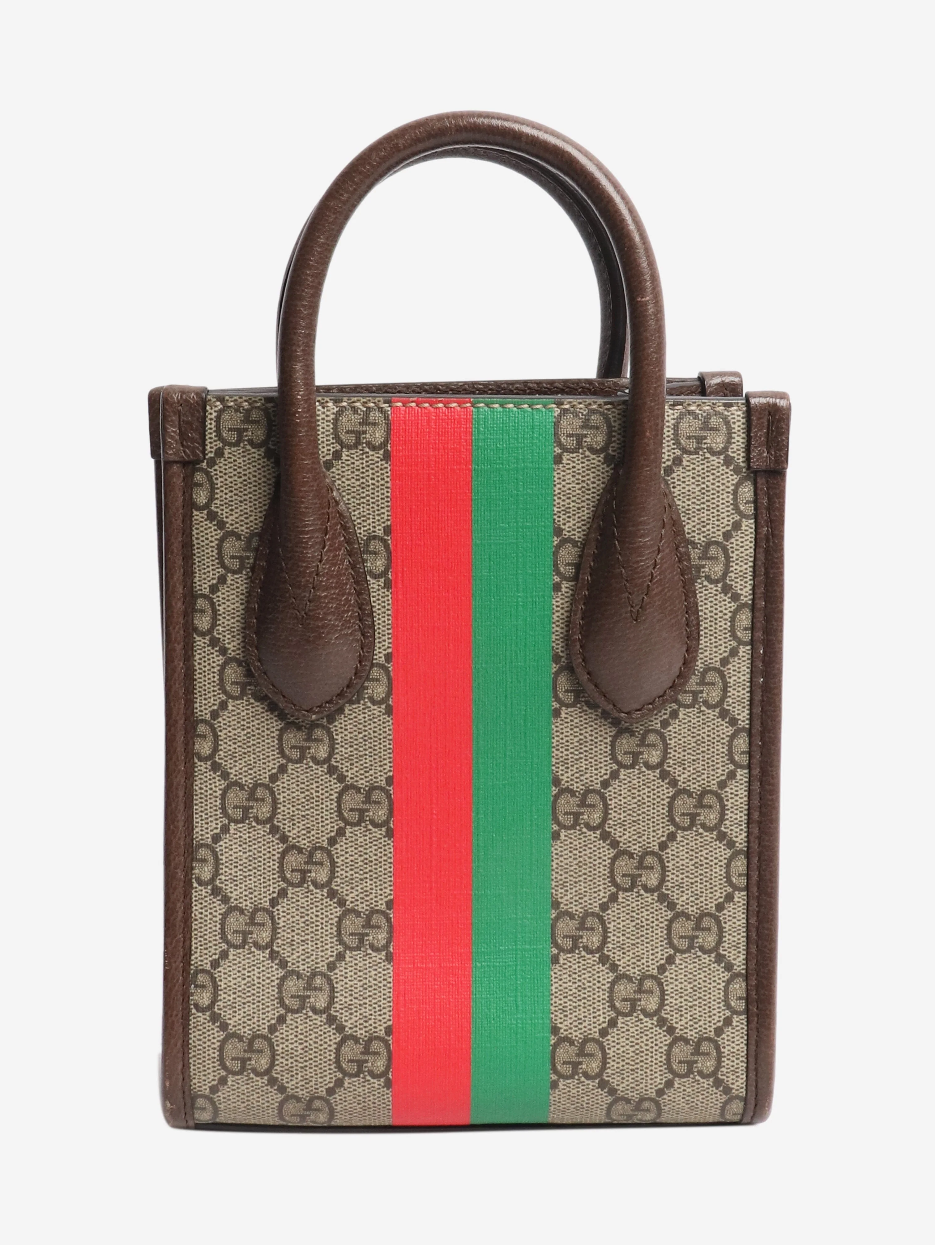 Brown GG Tiger 2way mini tote bag - Image 3