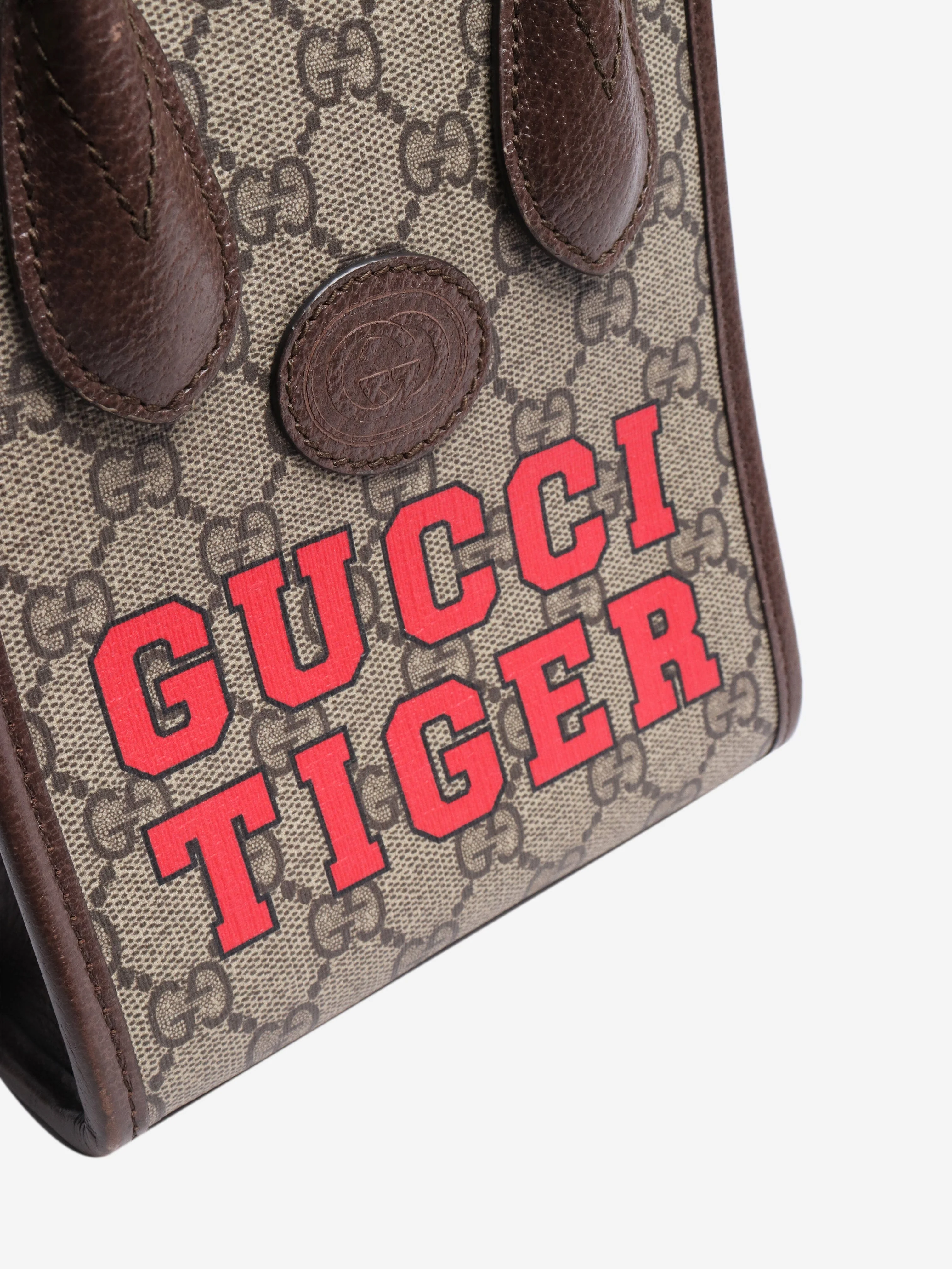 Brown GG Tiger 2way mini tote bag - Image 6