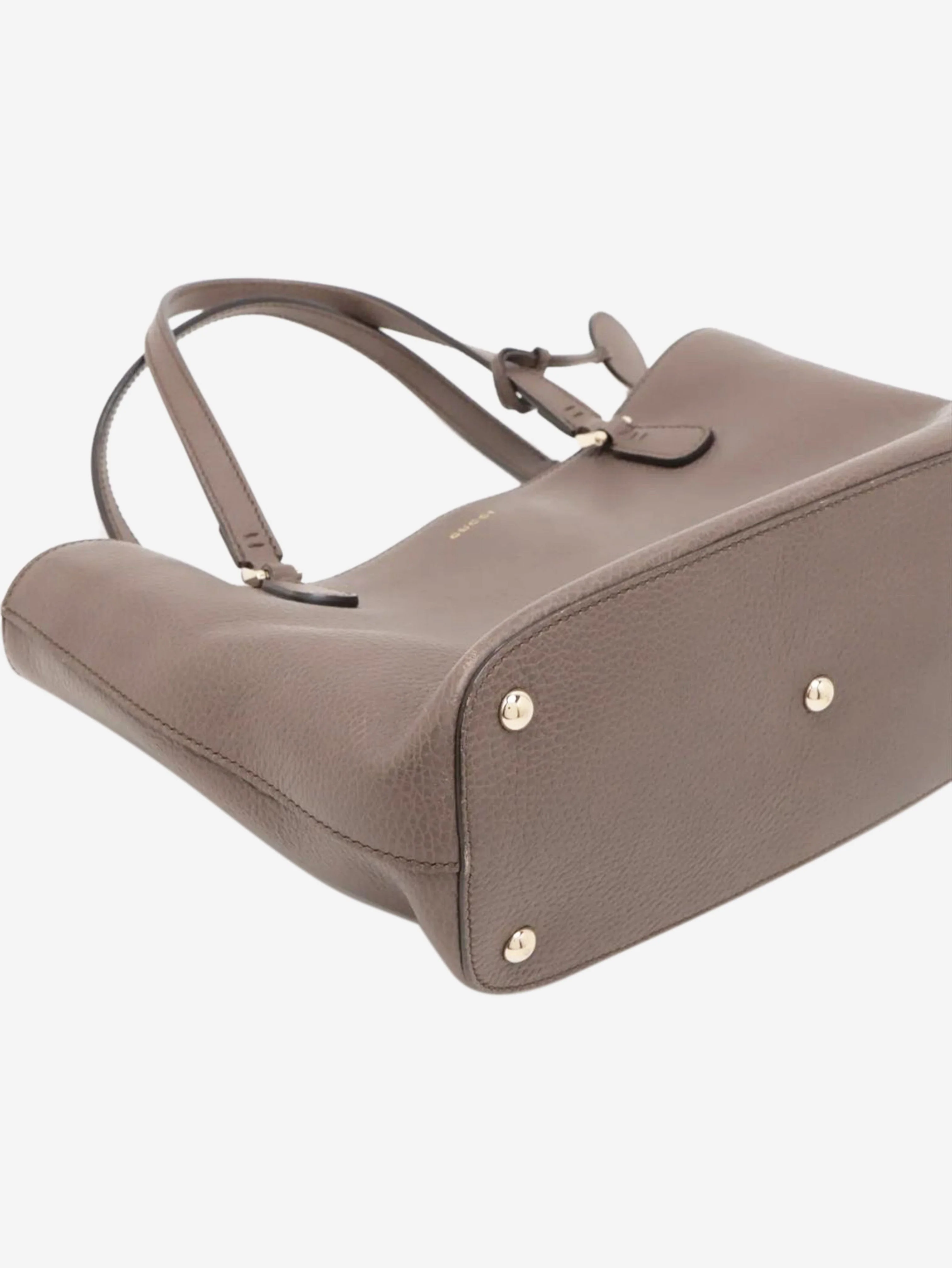 Brown leather top handle bag - Image 4