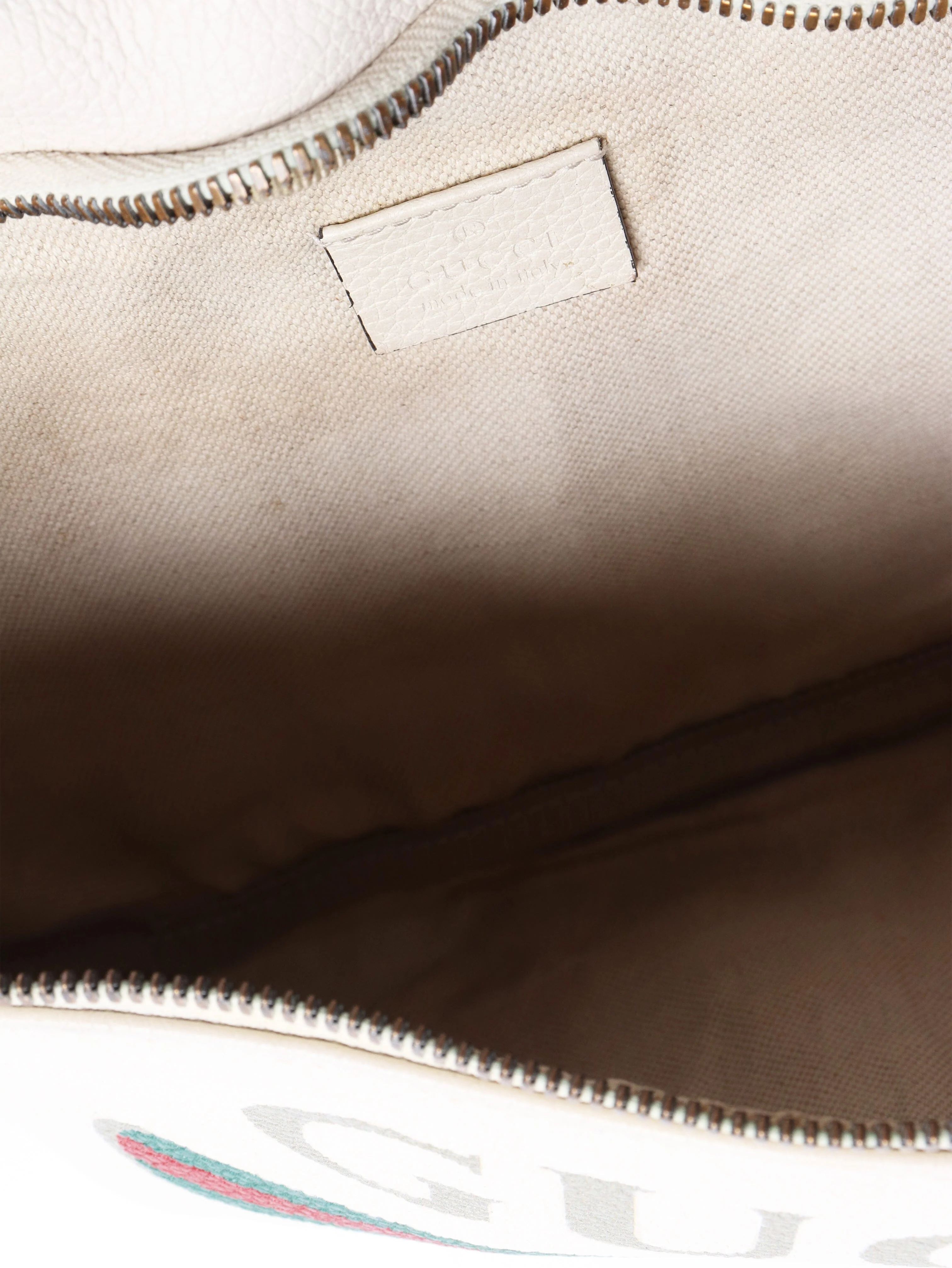 Cream grained calfskin belt bag - Image 7