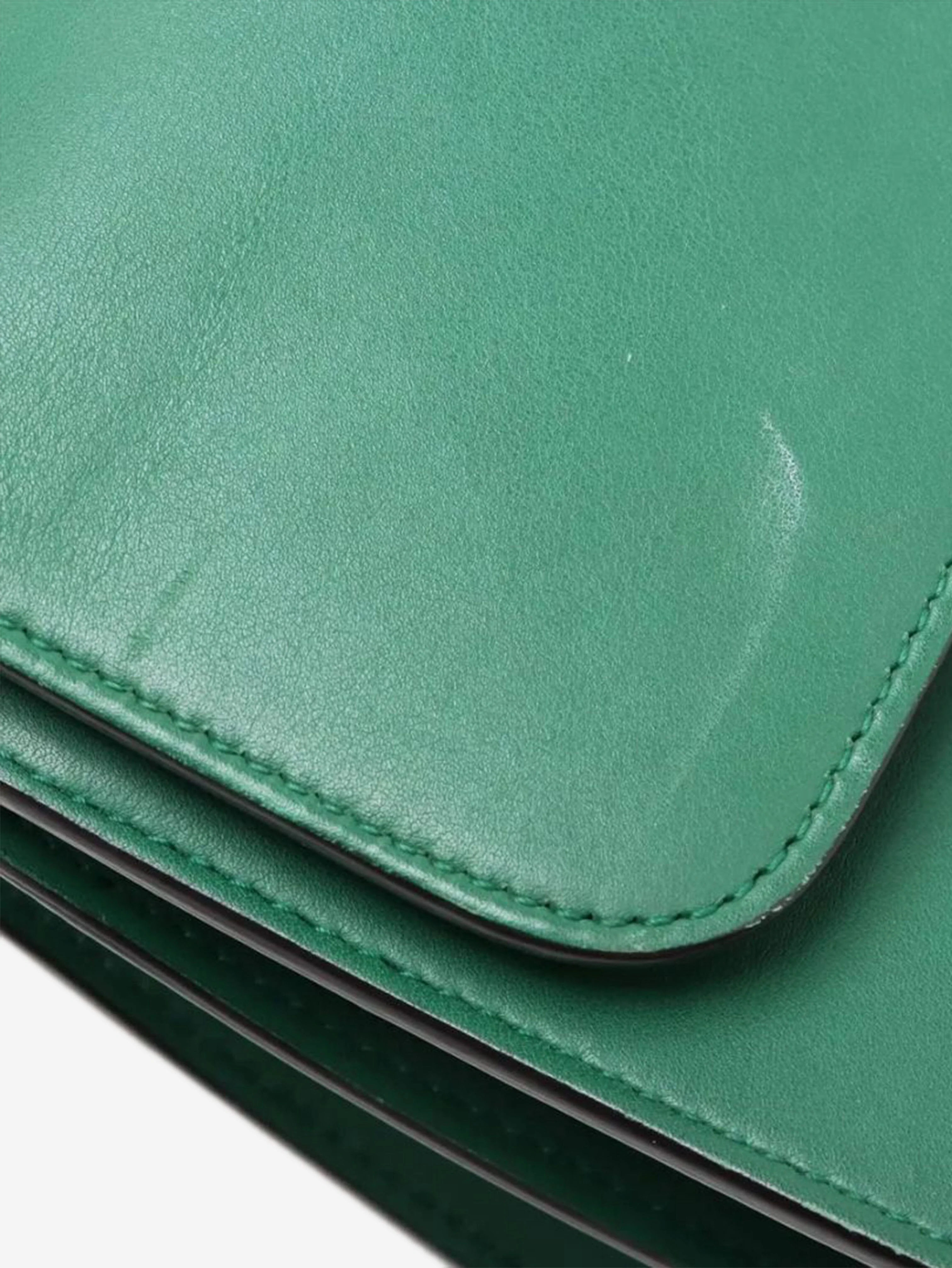 Green Interlocking G leather chain shoulder bag - Image 12
