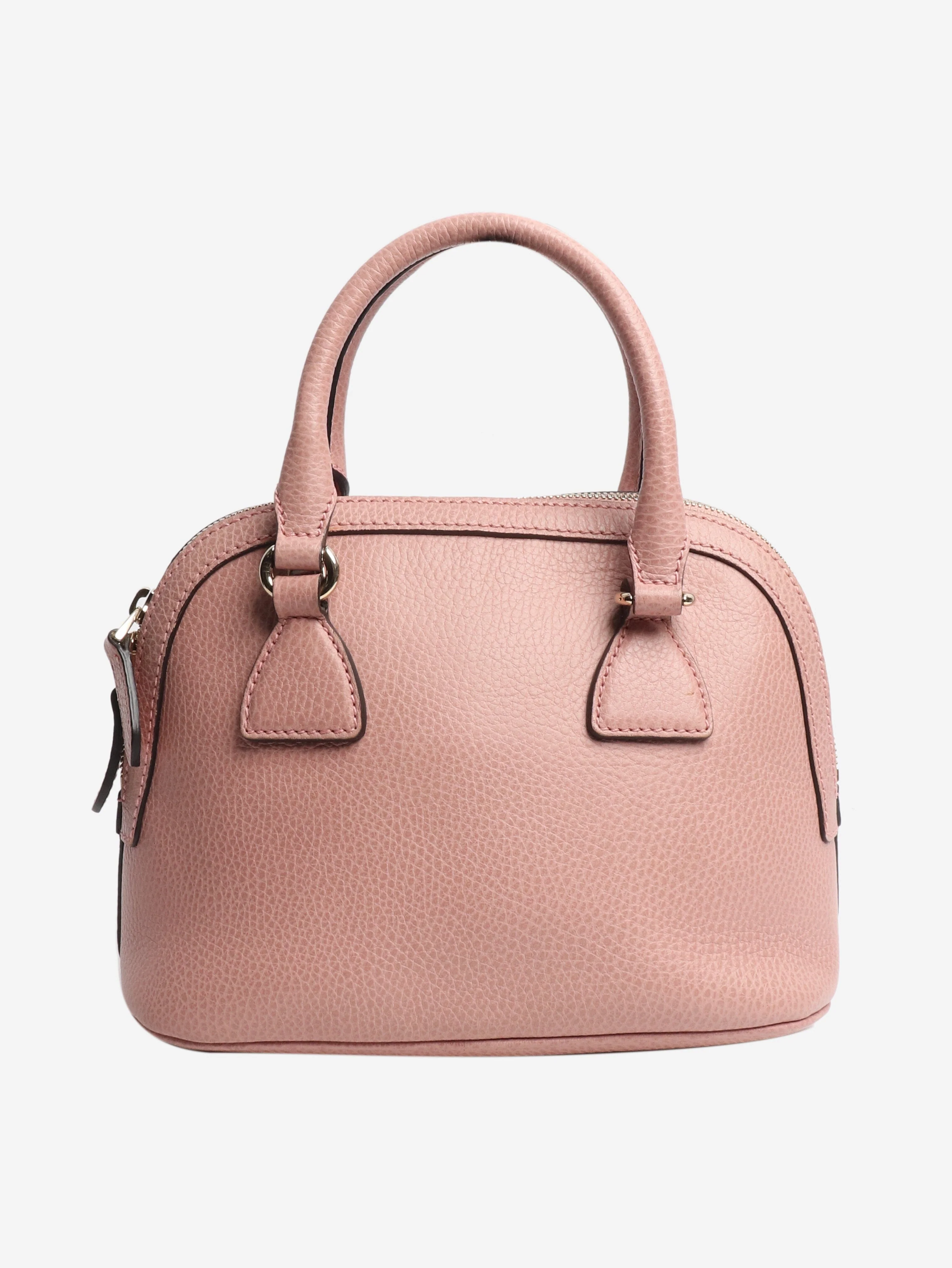 Pink leather 2way bag