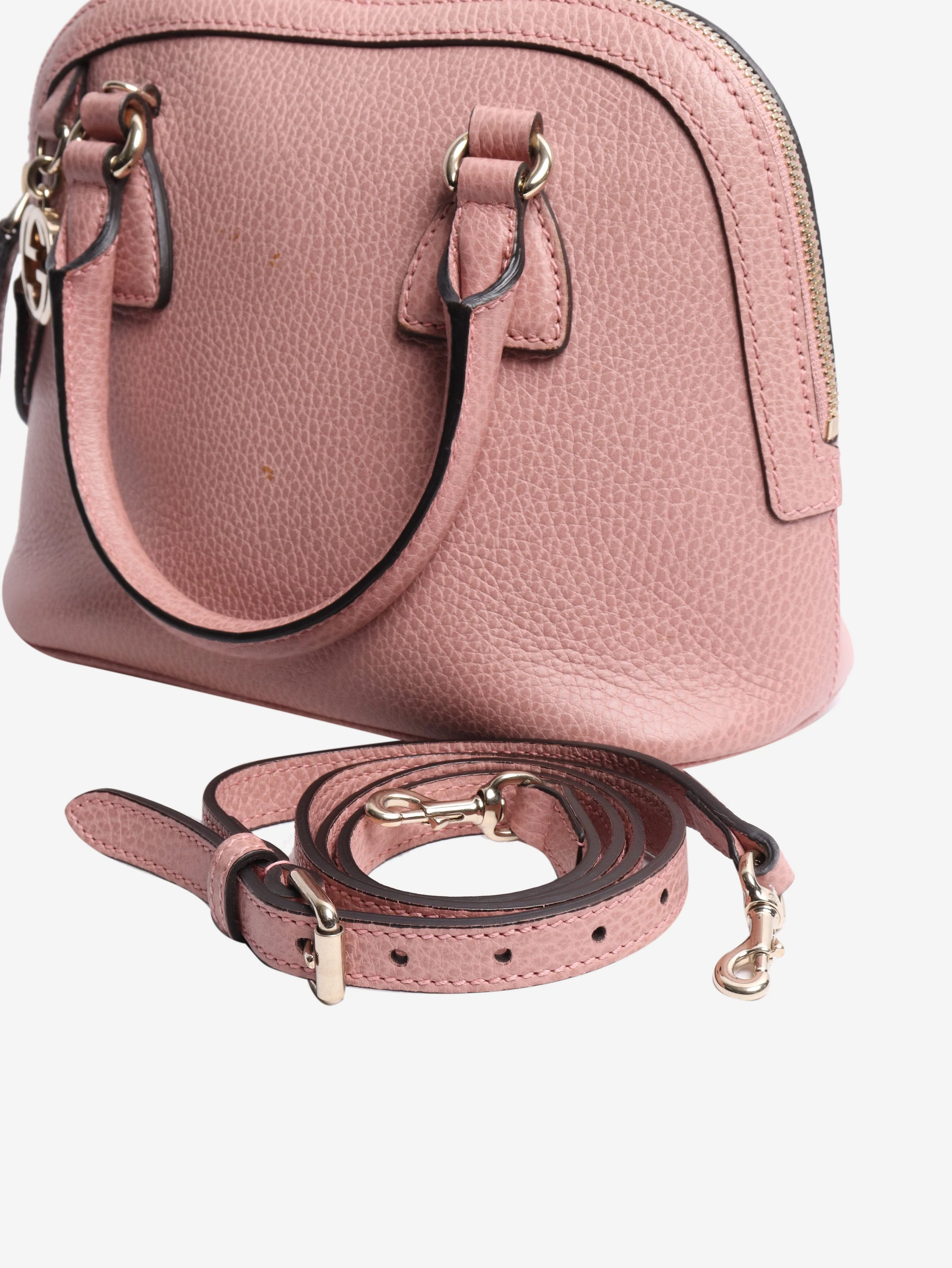 Pink leather 2way bag - Image 6