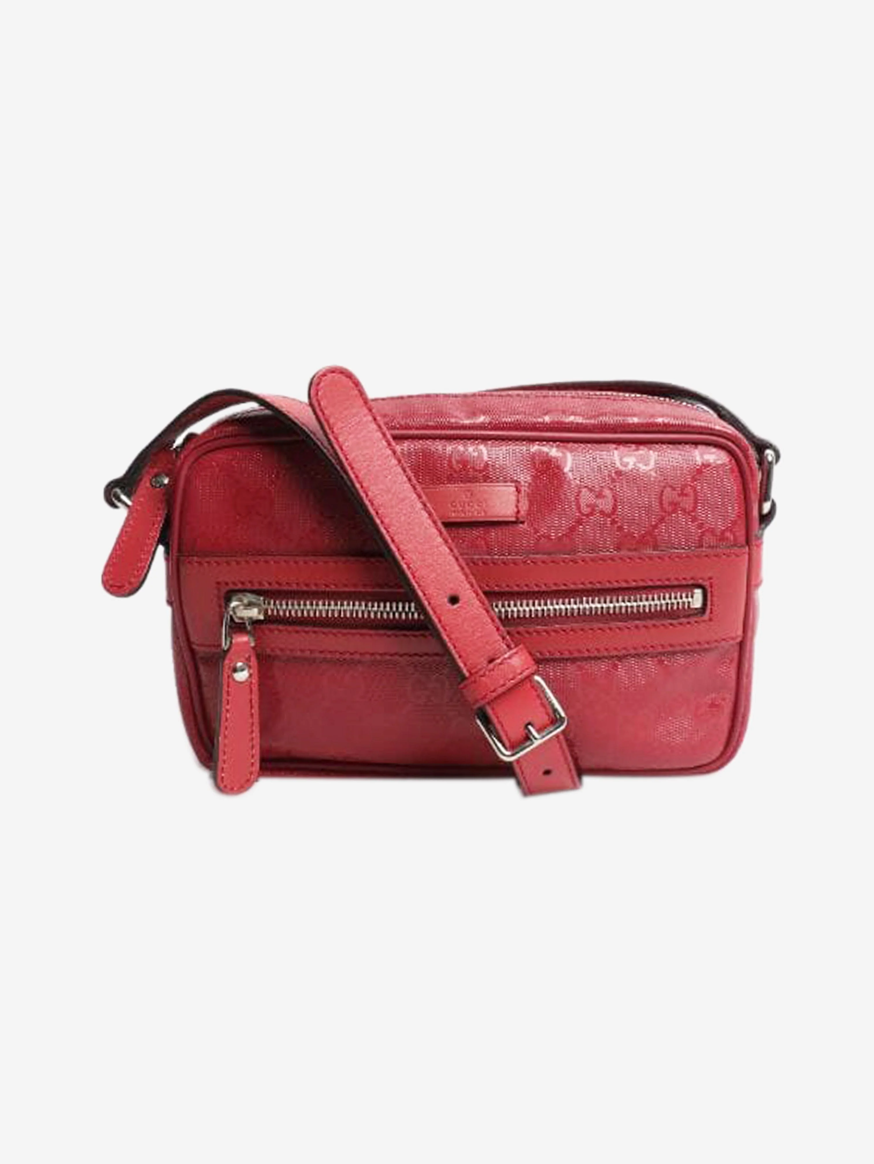 Red GG coated canvas bag