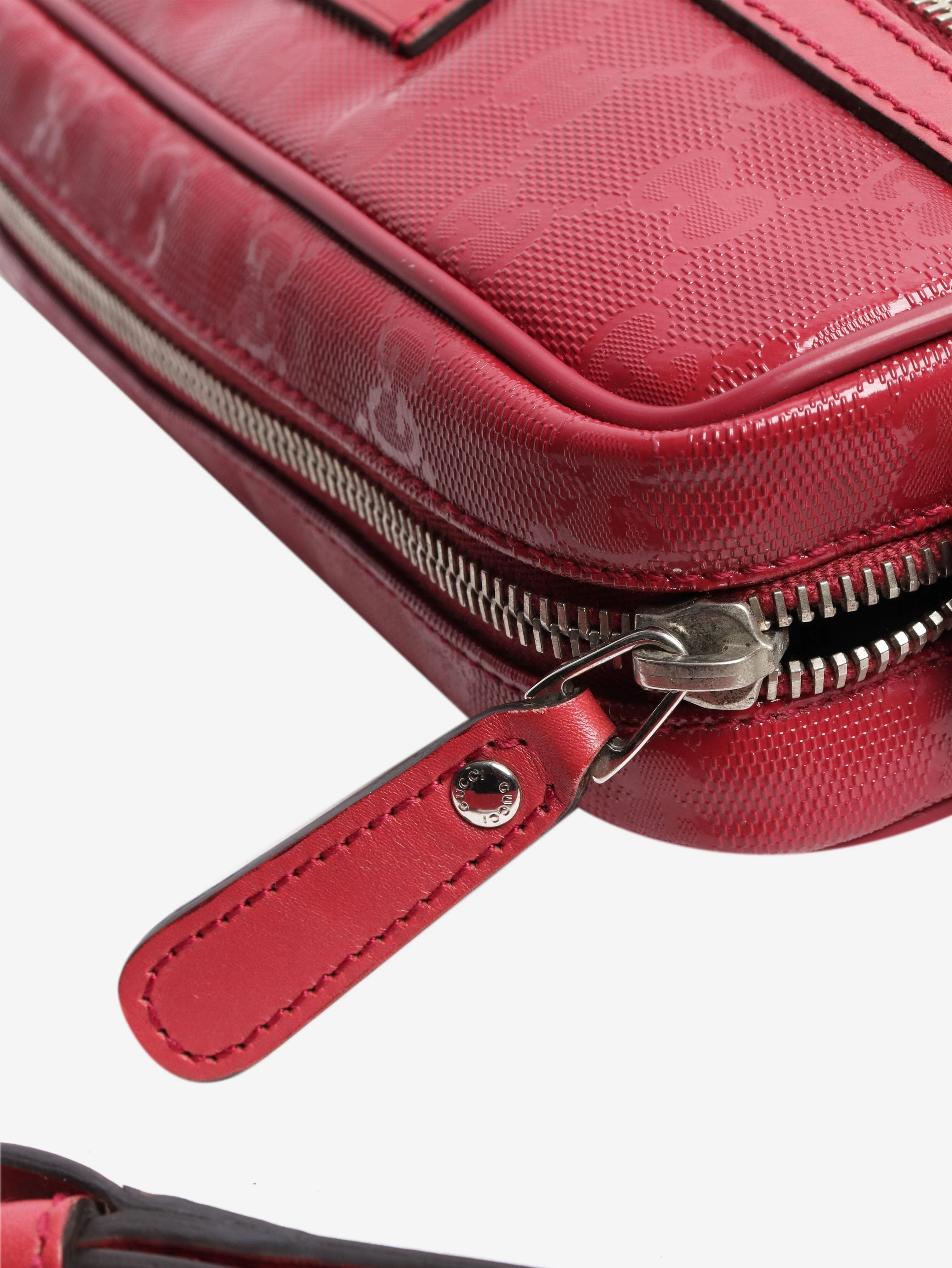Red GG coated canvas bag - Image 4
