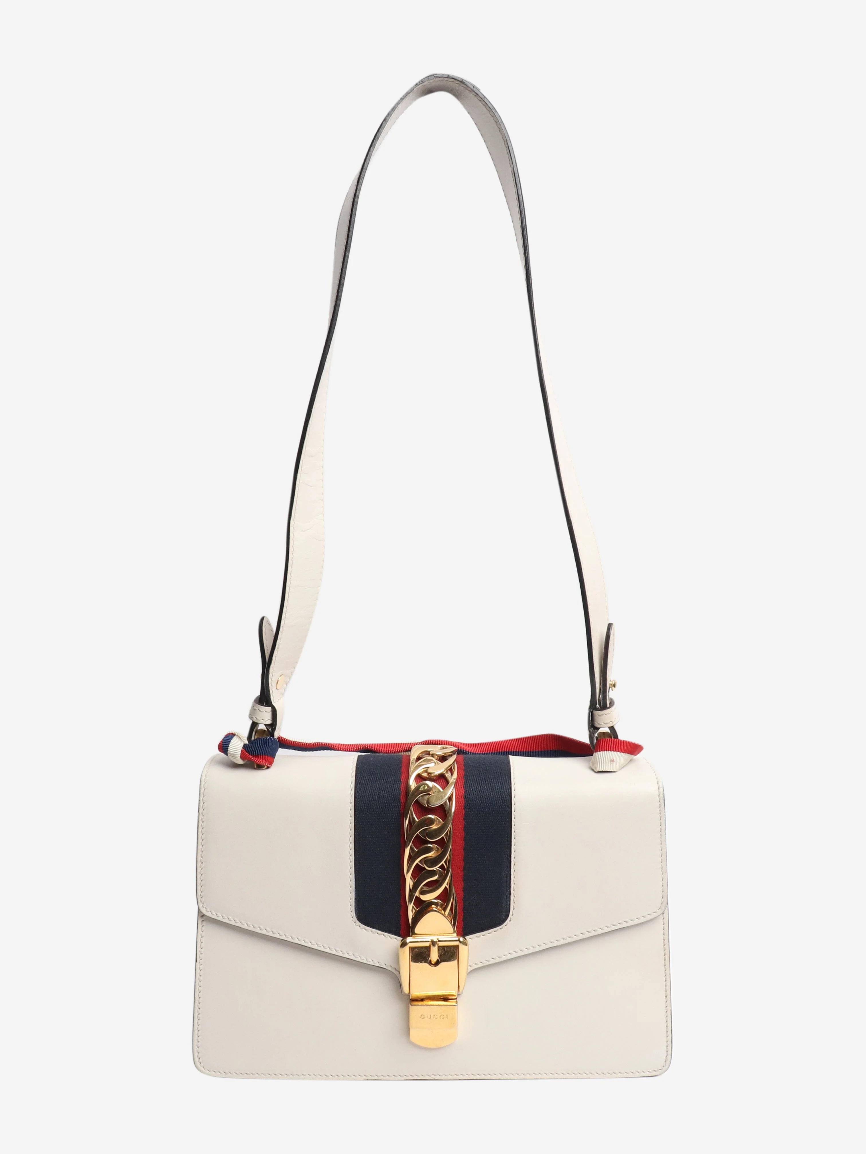 White Sylvie leather shoulder bag