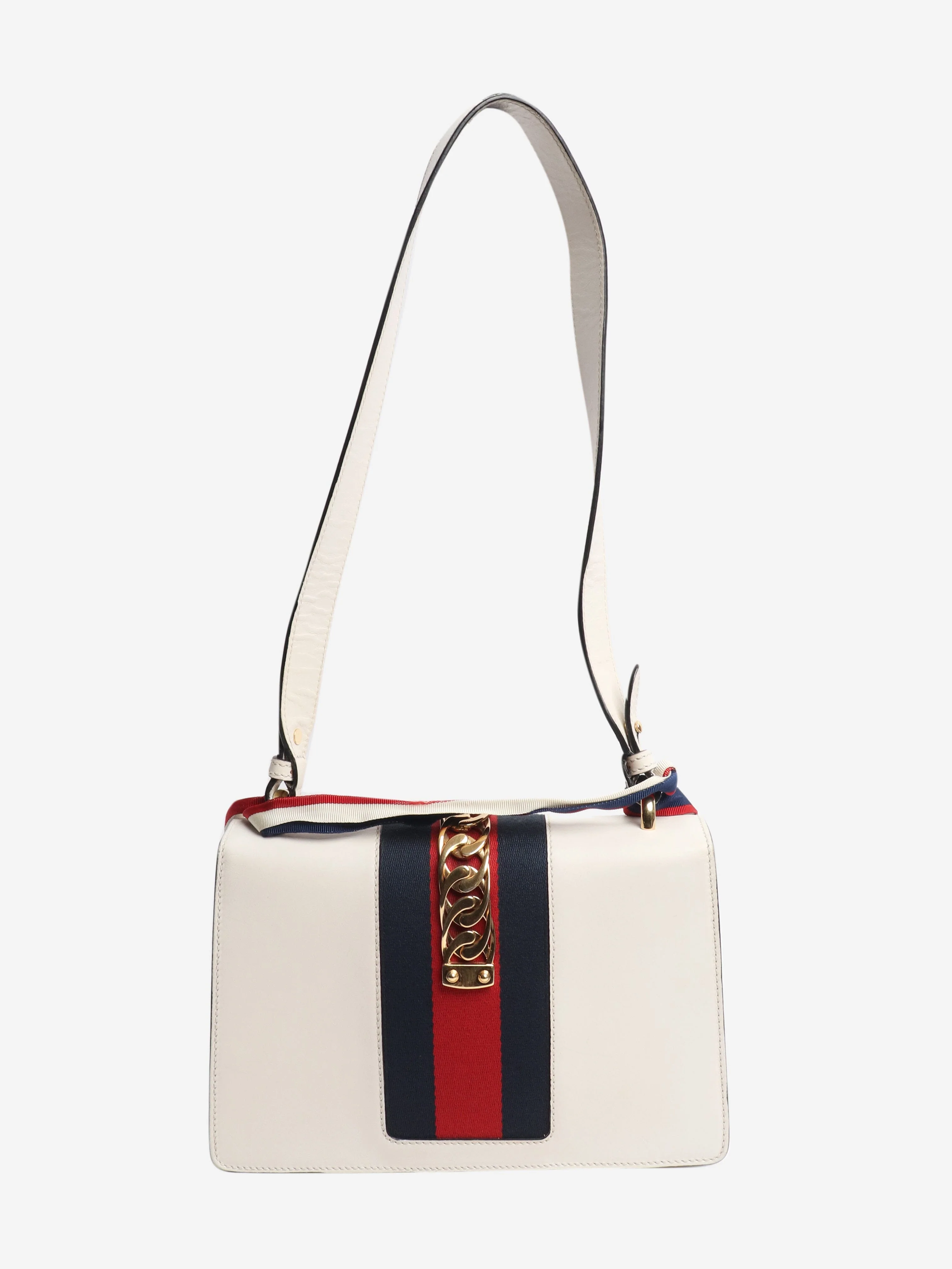 White Sylvie leather shoulder bag - Image 3