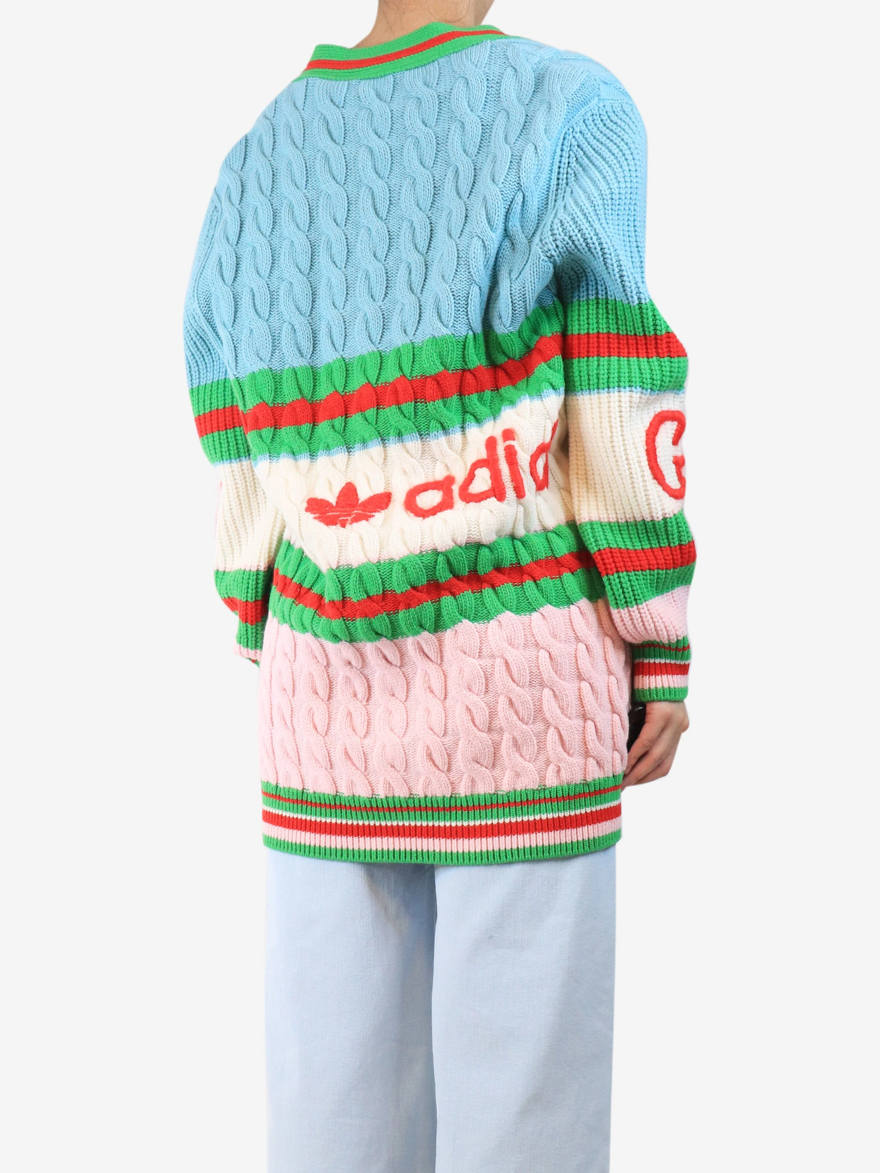 Multicolour cable-knit cardigan - size L - Image 2