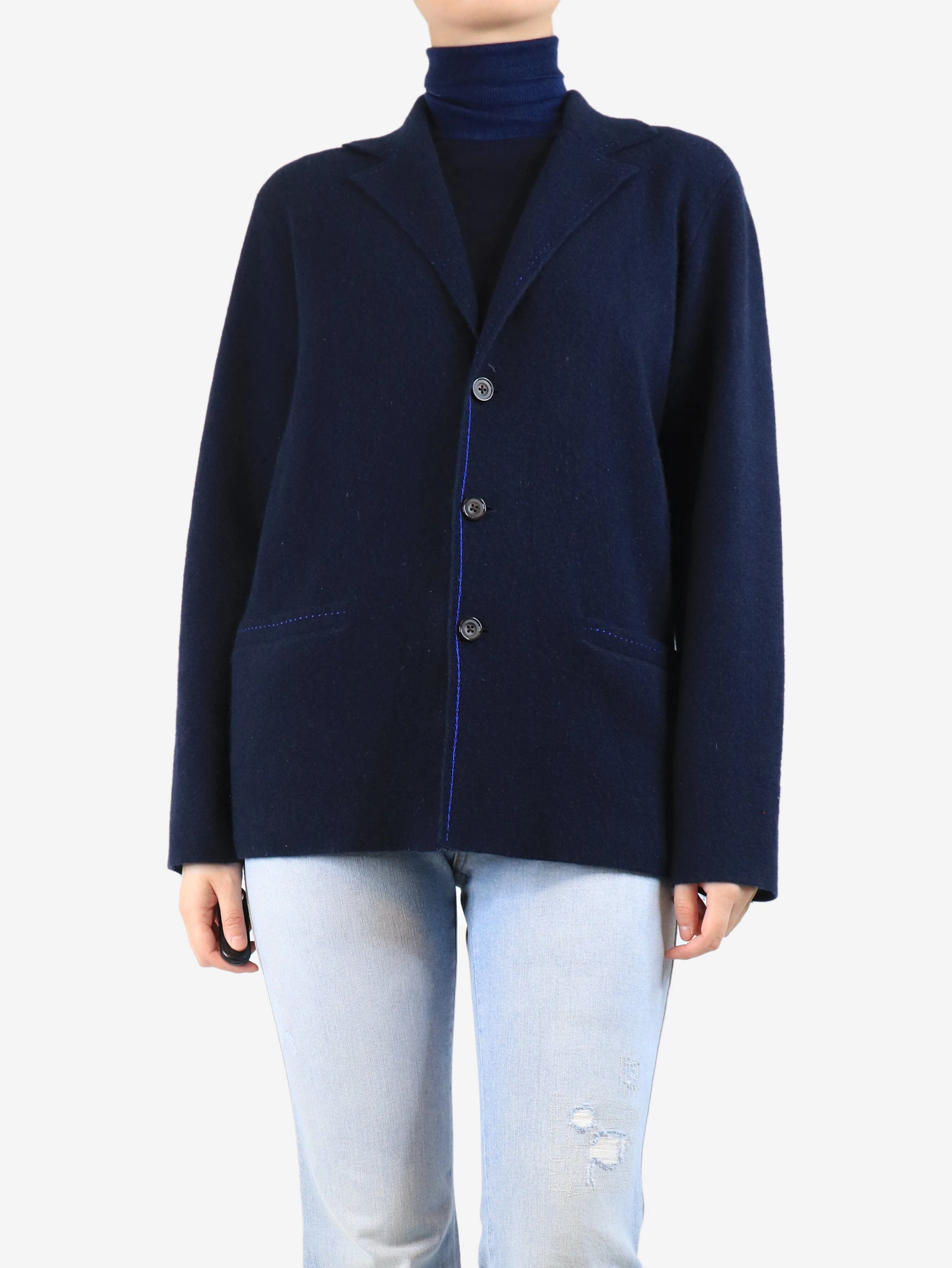 Navy cashmere cardigan - size S