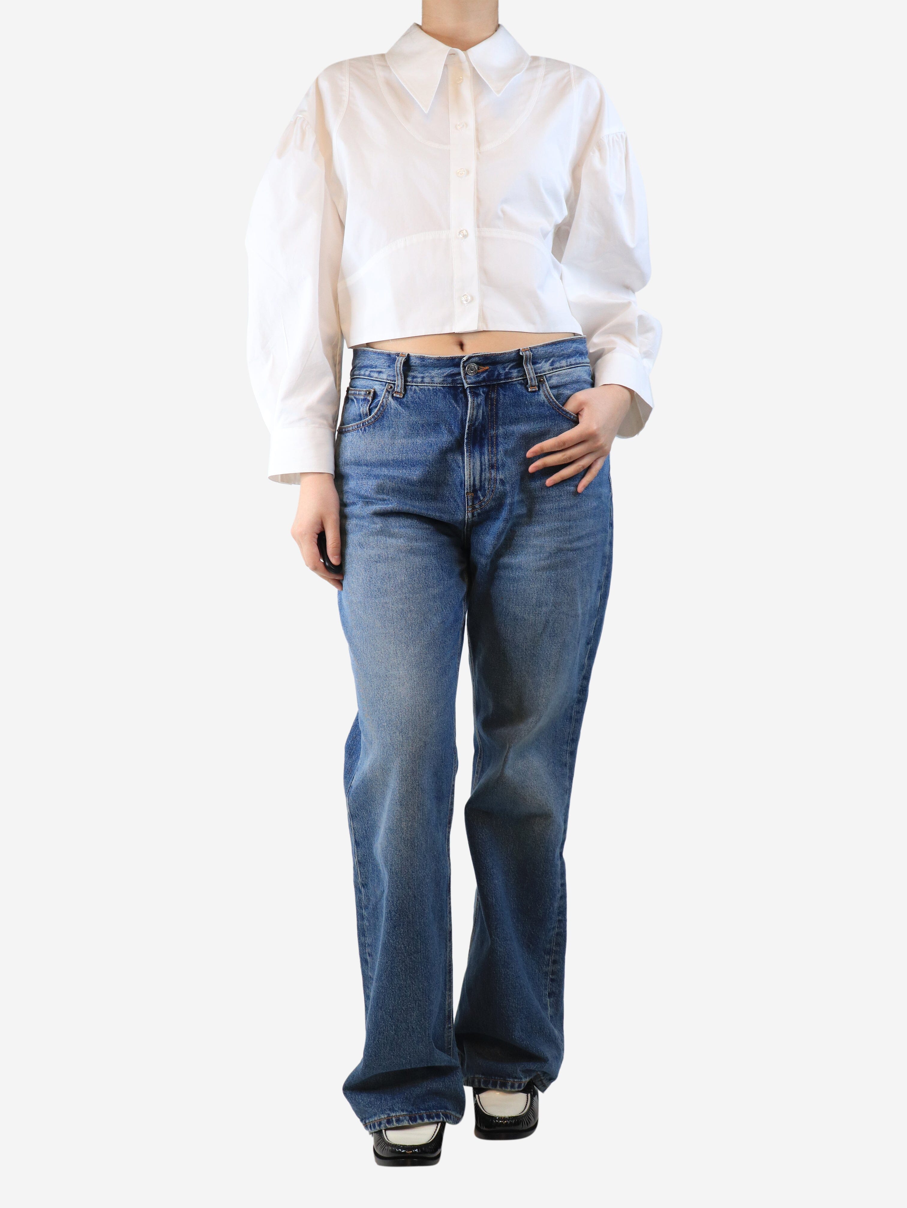Blue relaxed-fit jeans - size UK 10 - Image 2