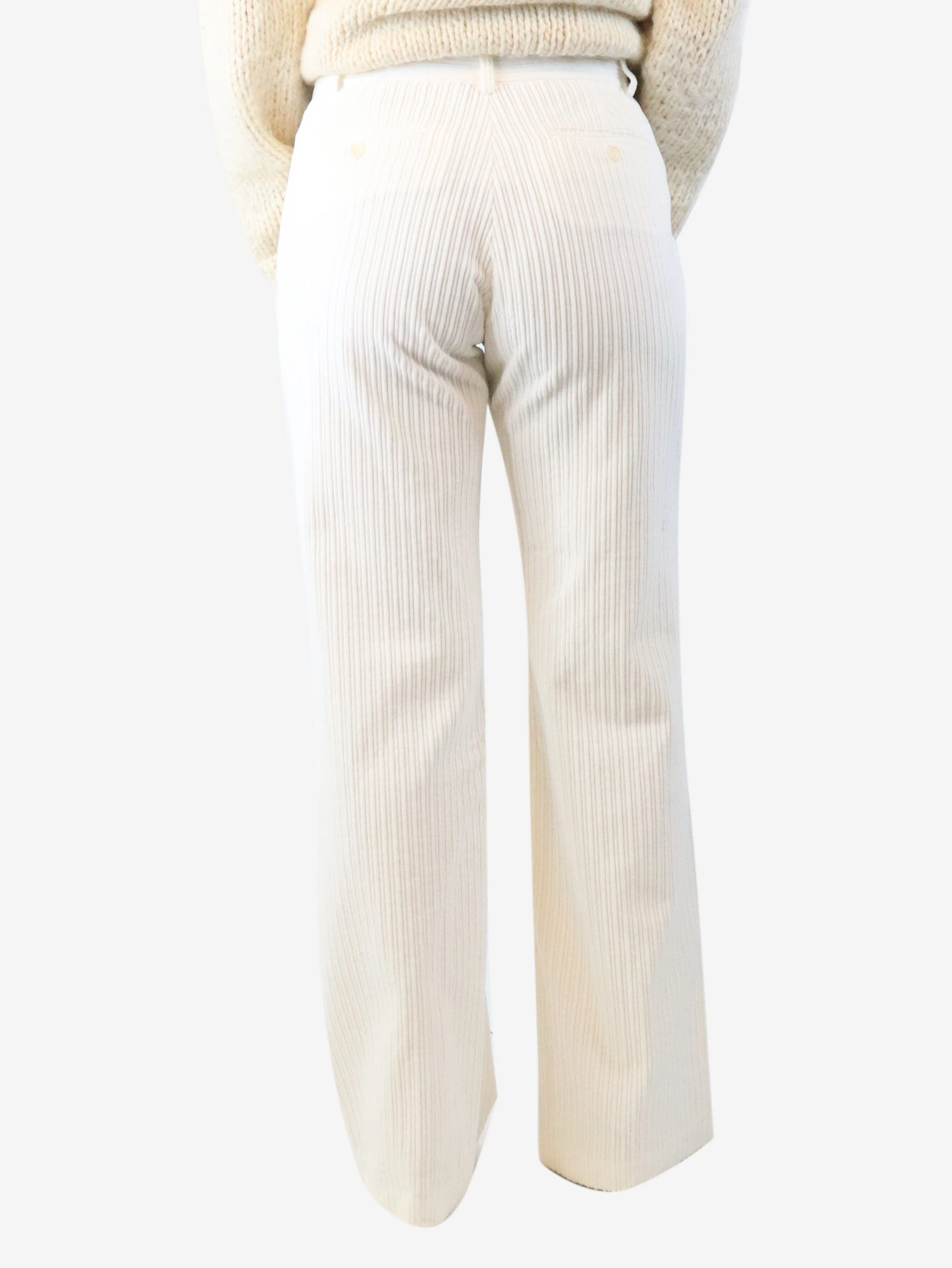 White corduroy trousers - size - Image 3