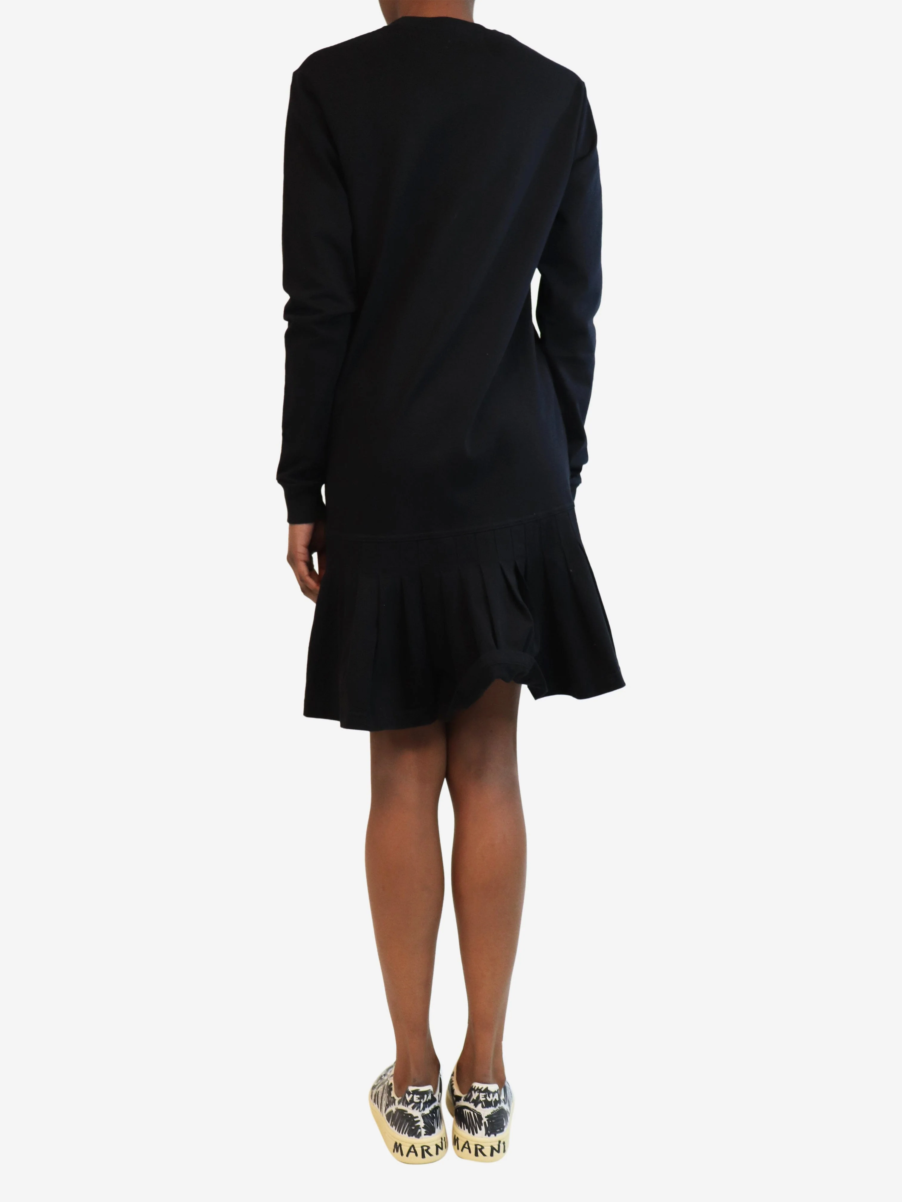 Black pleated jumper dress - size XS - Image 2