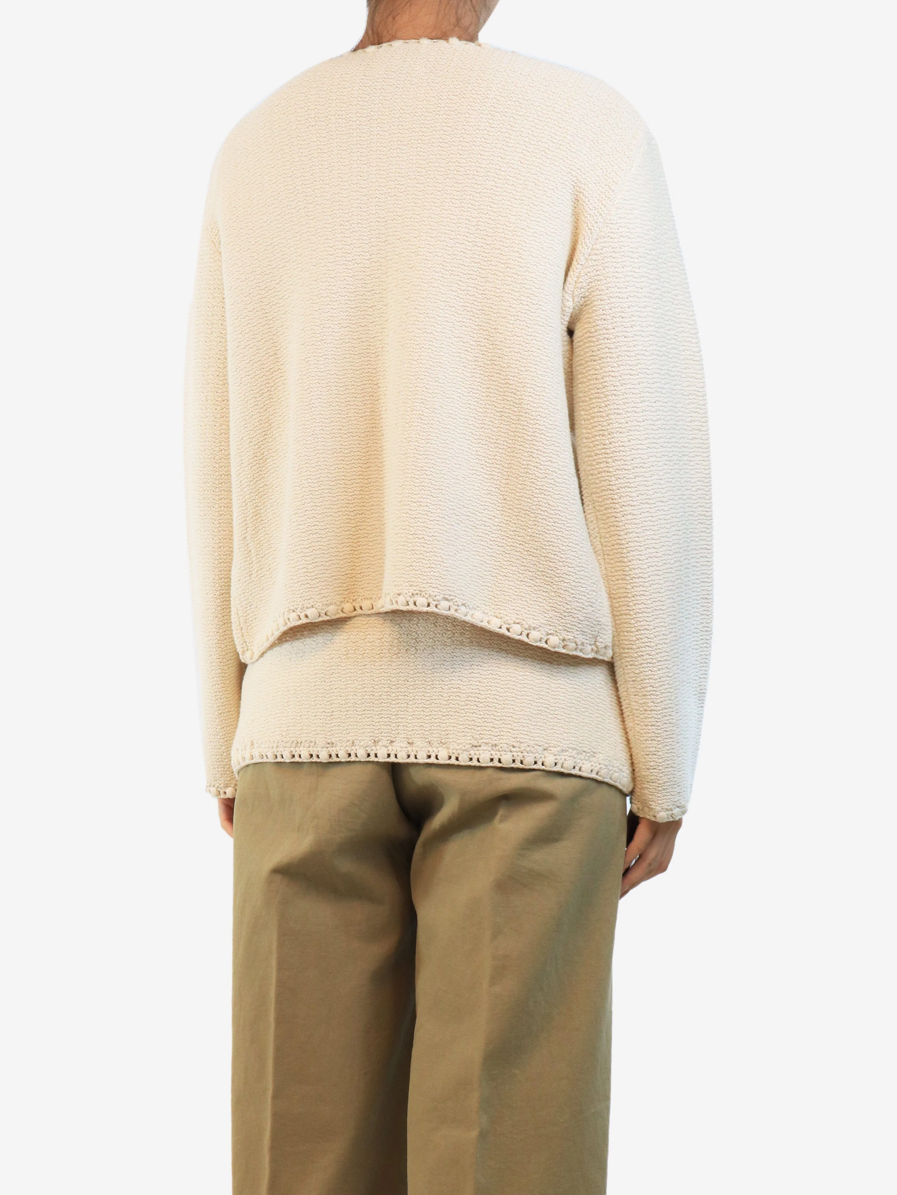 Beige cashmere-blend jumper - size S - Image 2