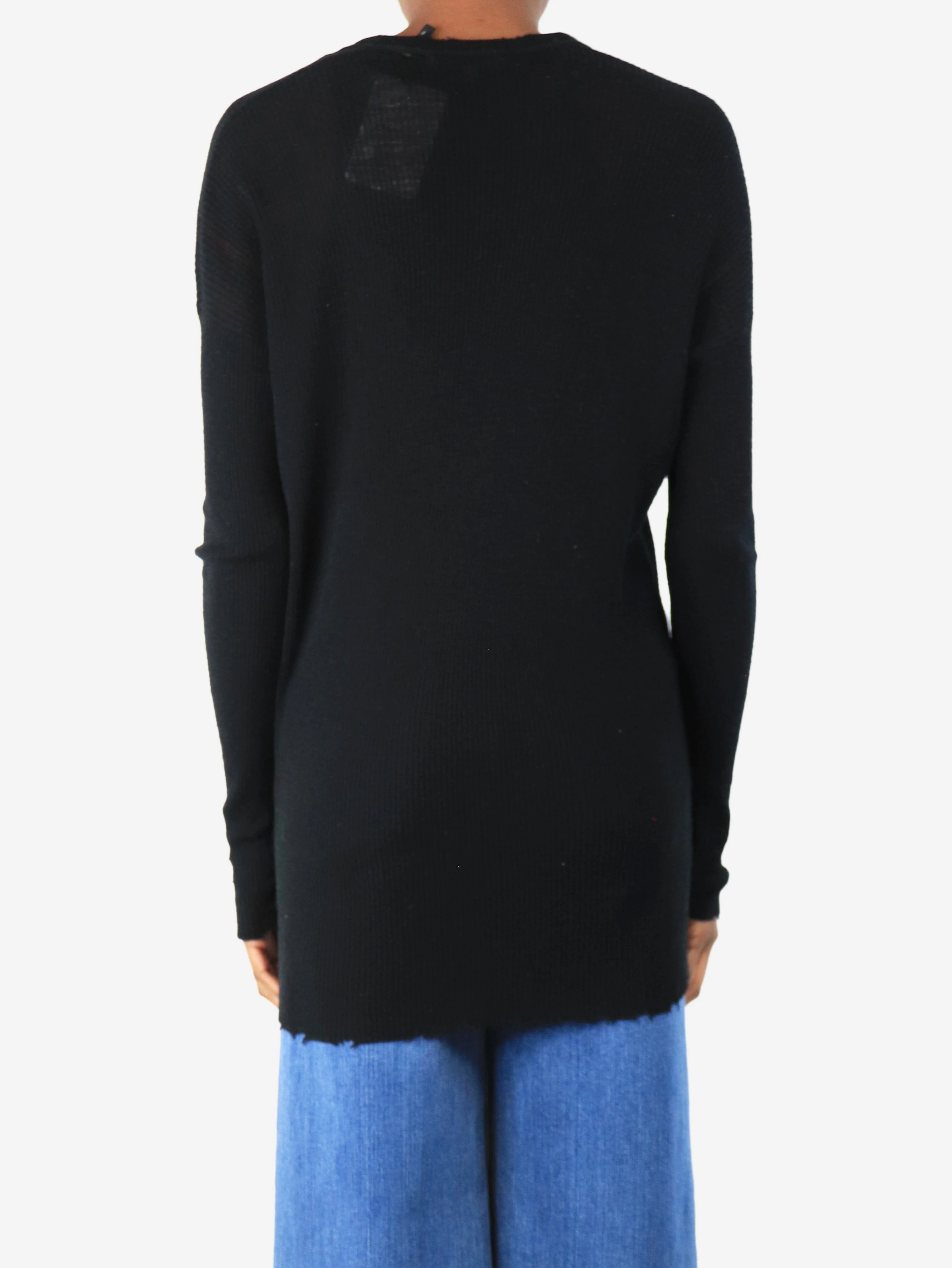 Black distressed cardigan - size XS - Image 2