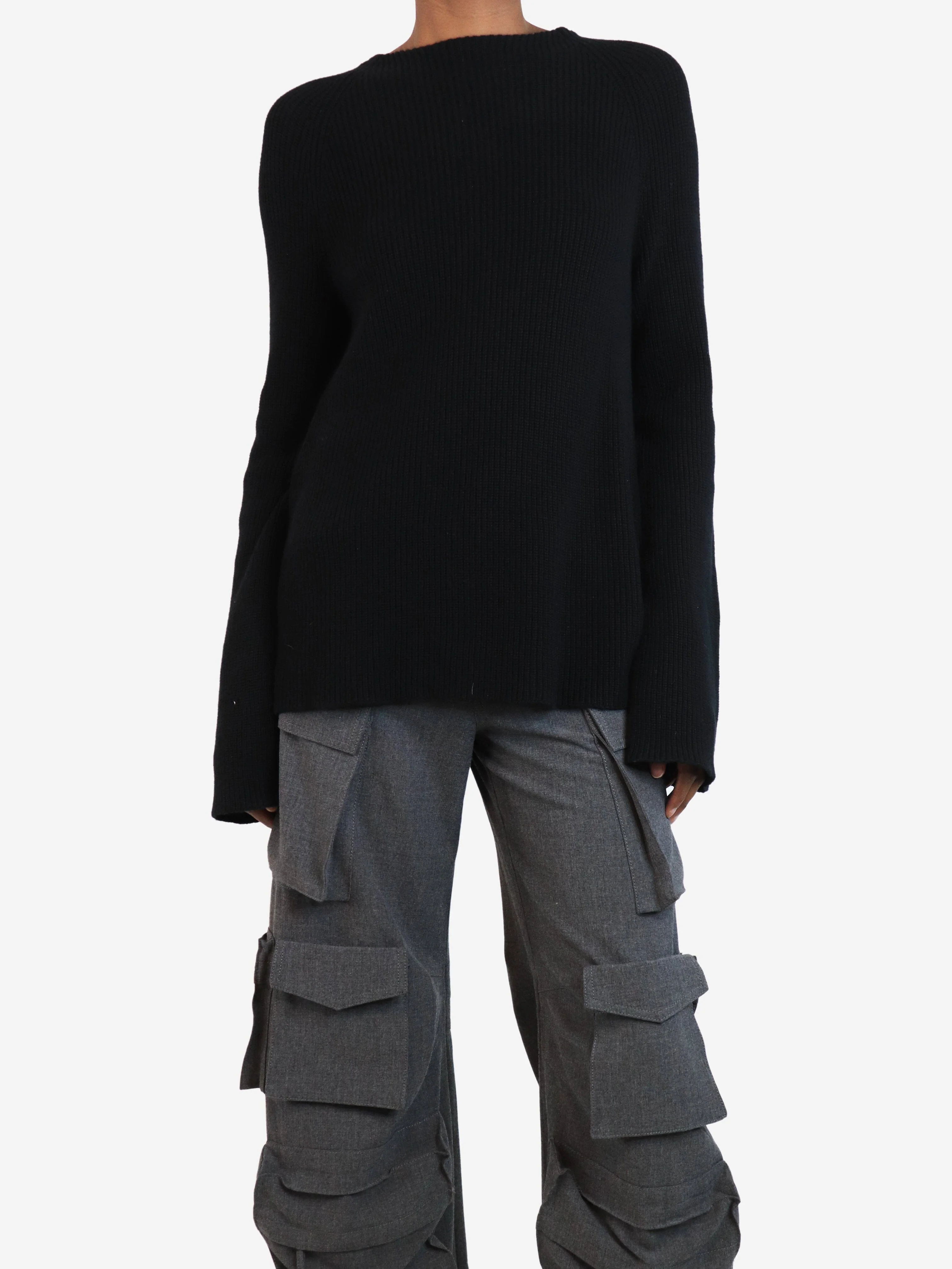 Black open-back knit top - size XS - Image 3