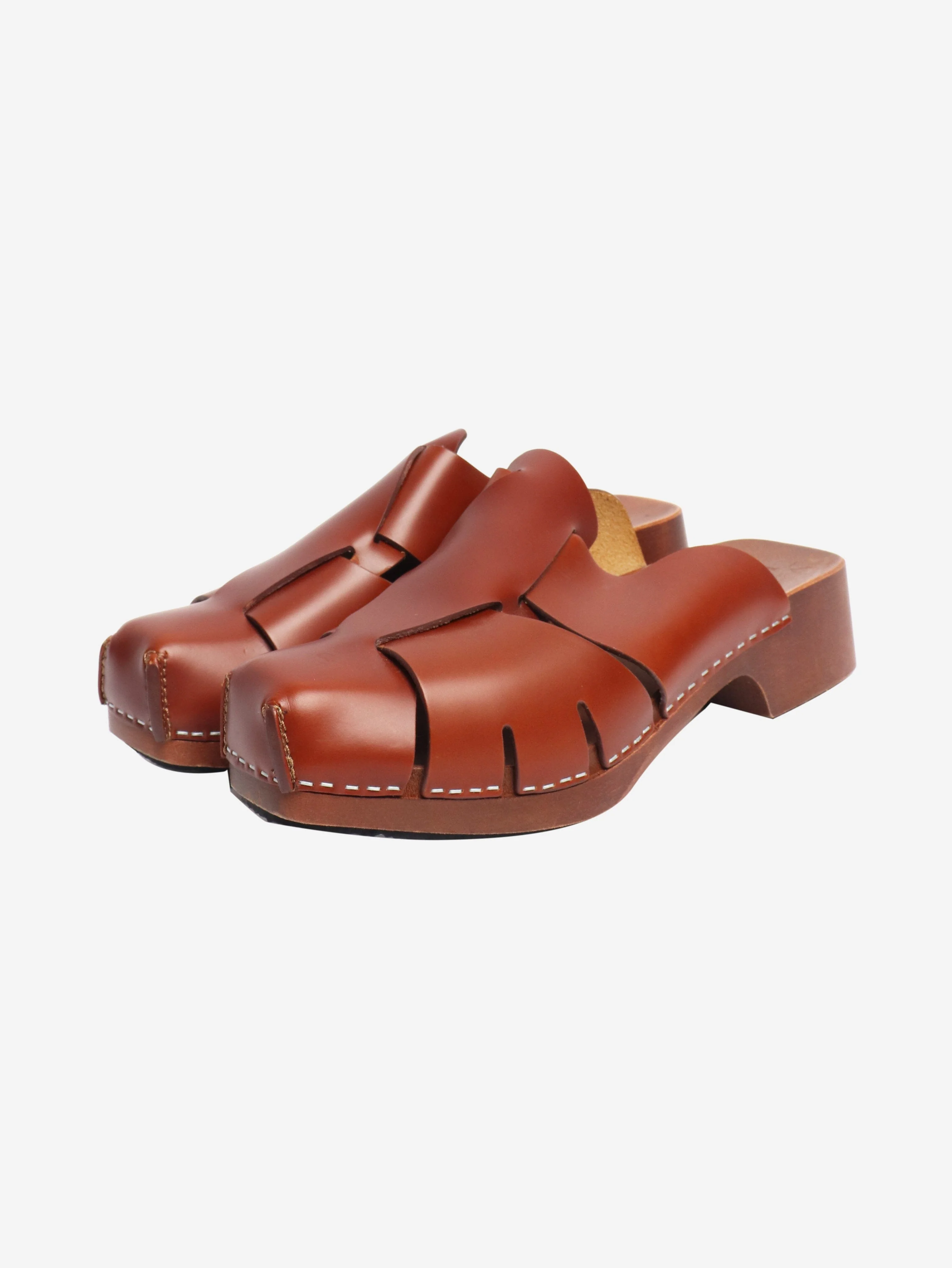 Tan Licia square-toe fisherman clogs - size EU 40 - Image 2
