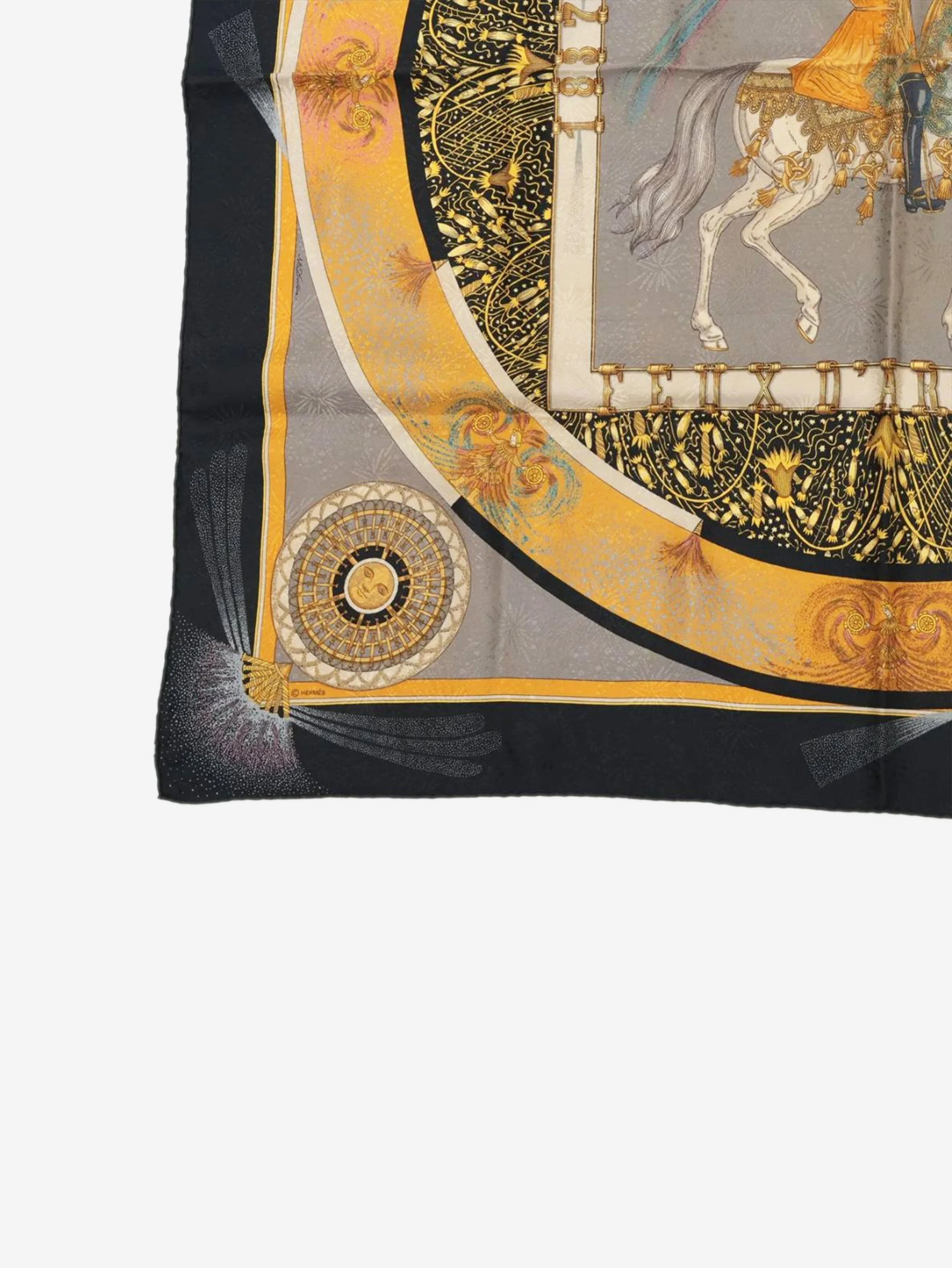 Black Feux D'Artifice silk scarf - Image 5