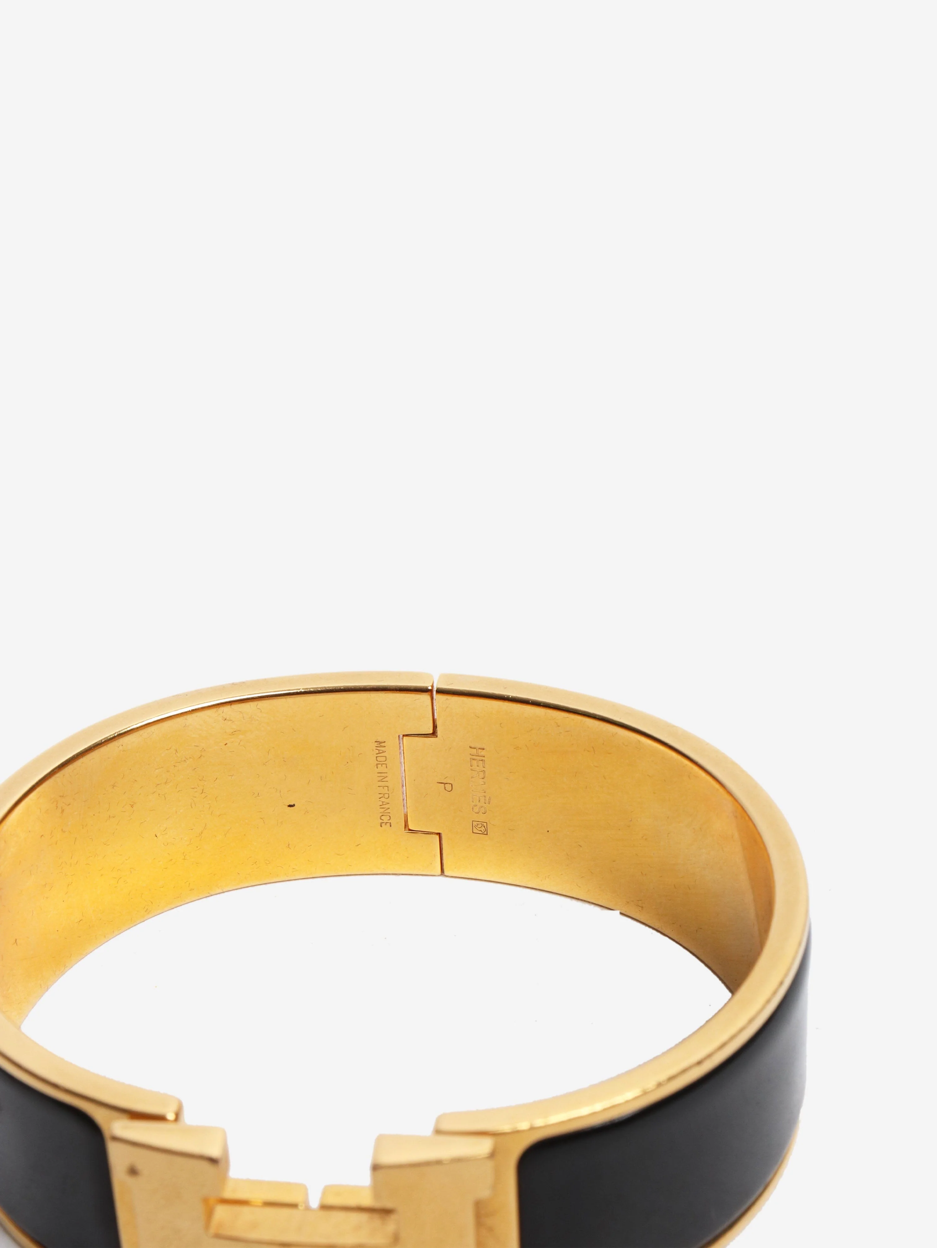 Black and gold jumbo clic H bracelet - Image 4