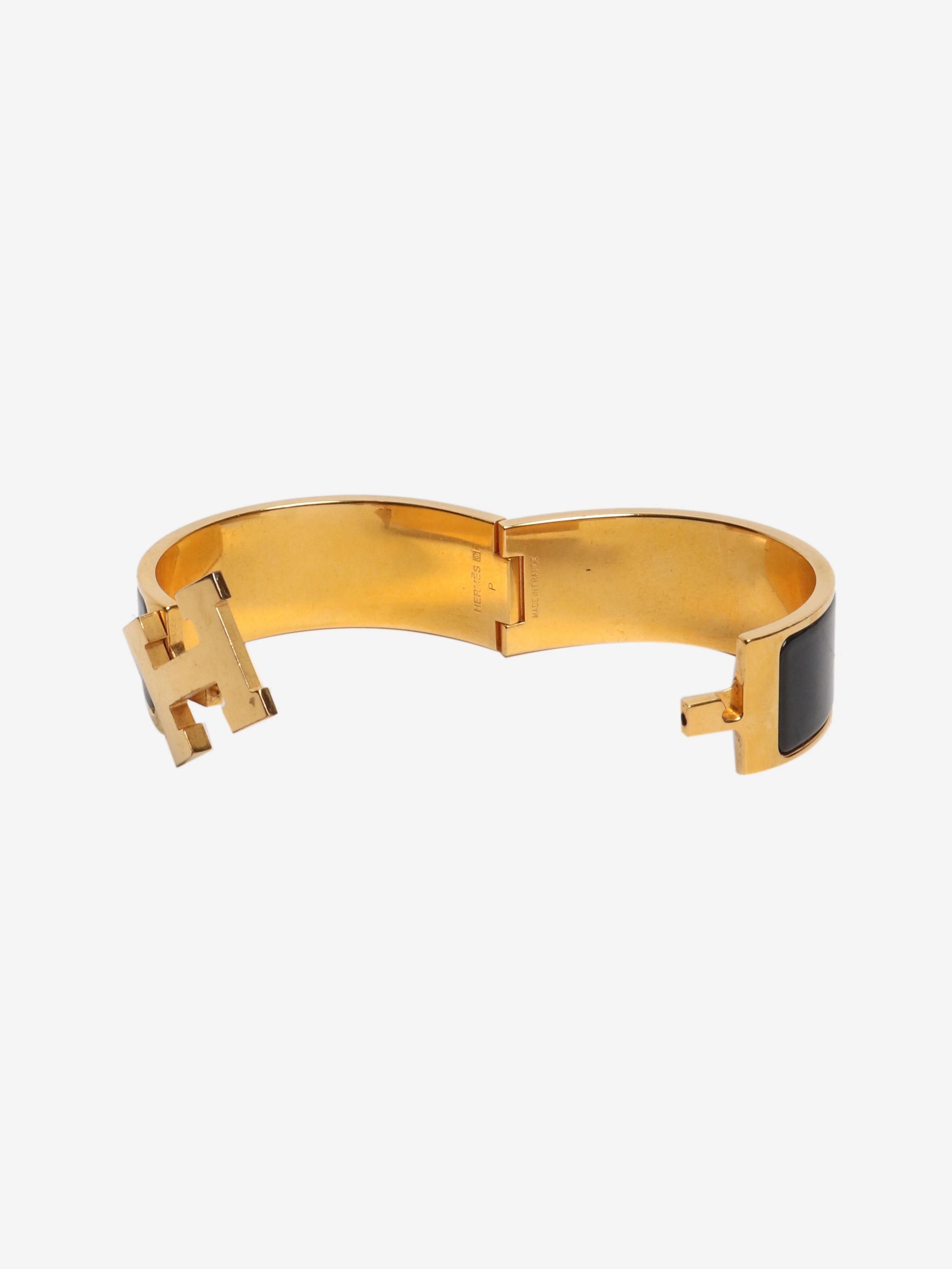 Black and gold jumbo clic H bracelet - Image 6