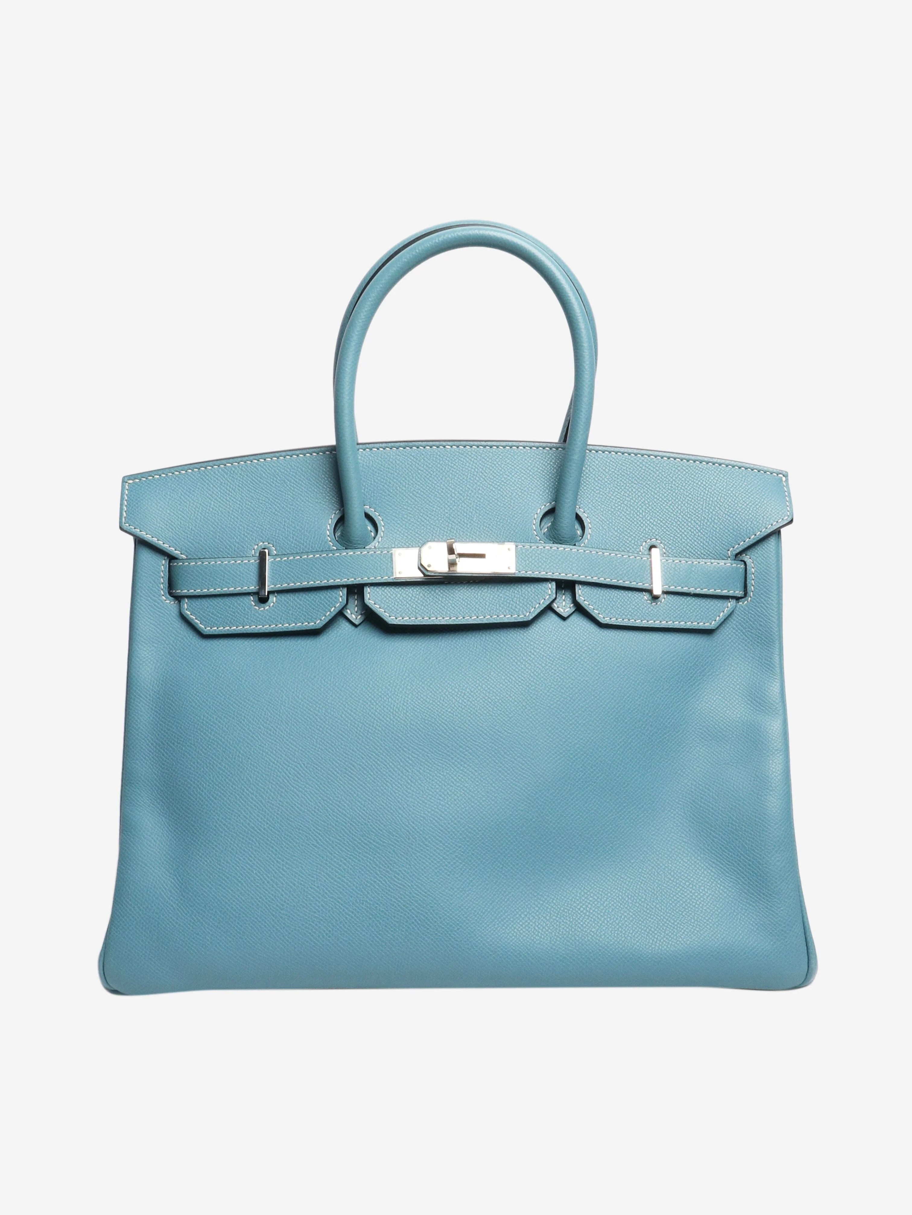 Blue birkin 35 epsom leather