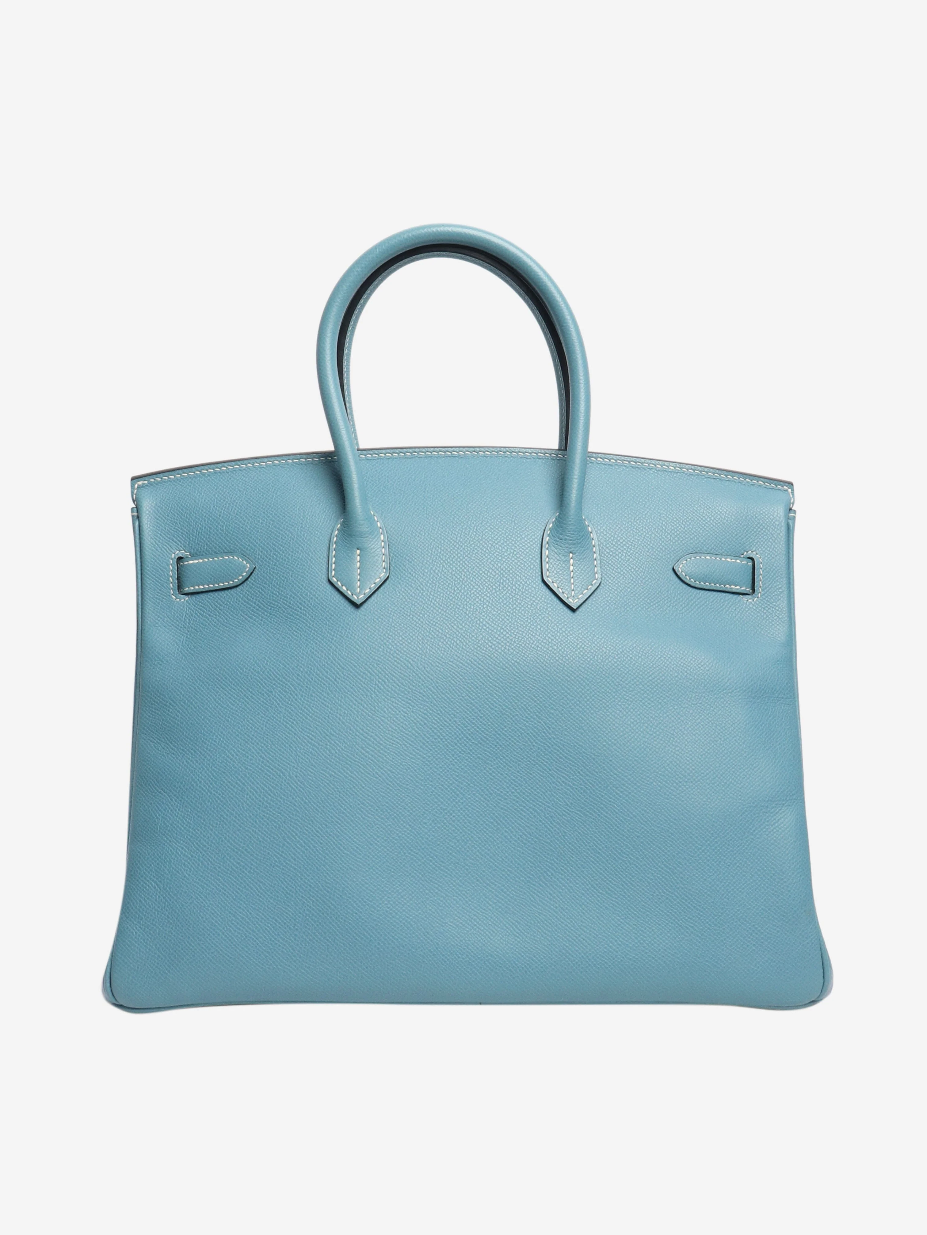 Blue birkin 35 epsom leather - Image 4