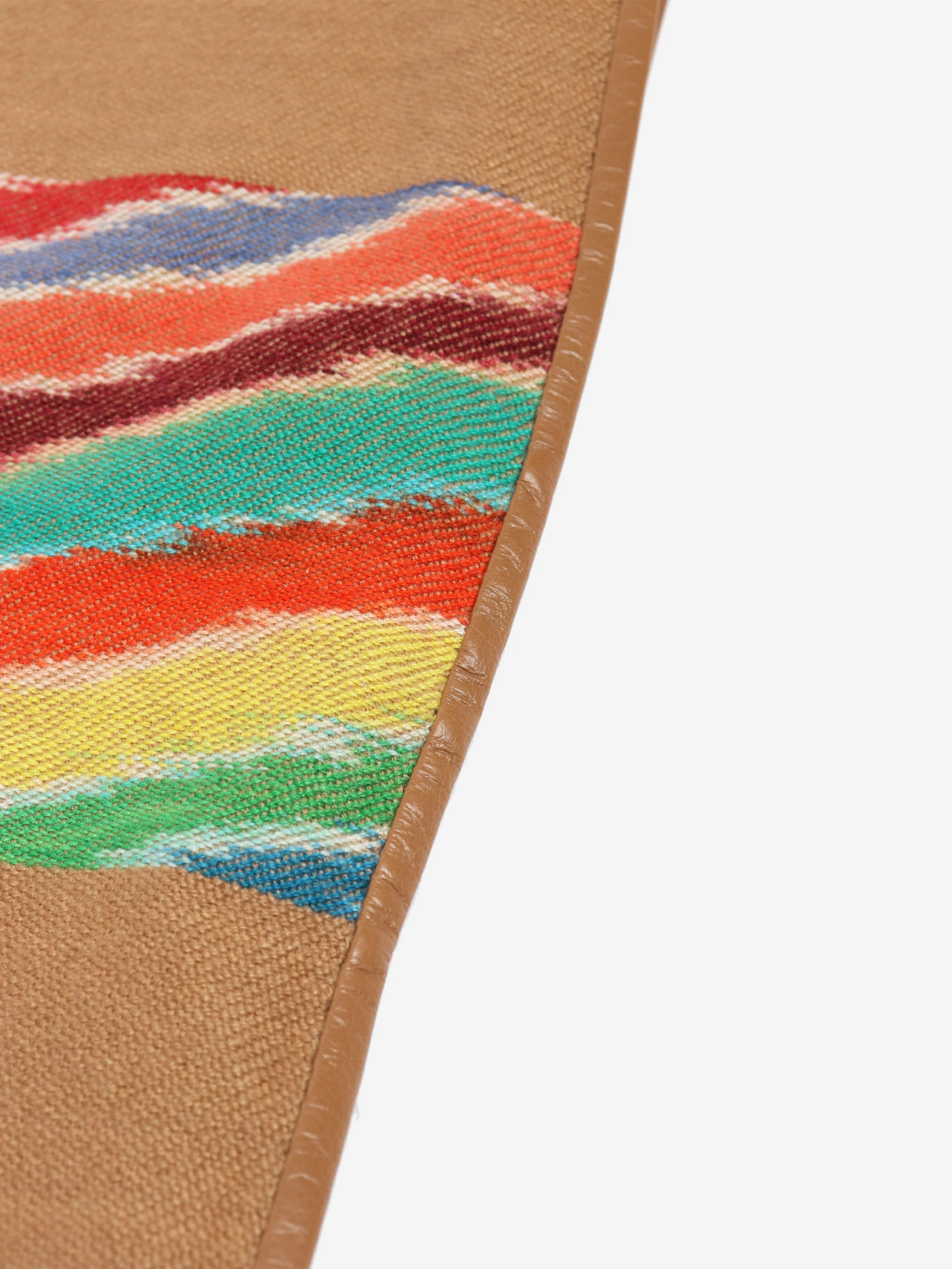 Brown fringed cashmere scarf - Image 3