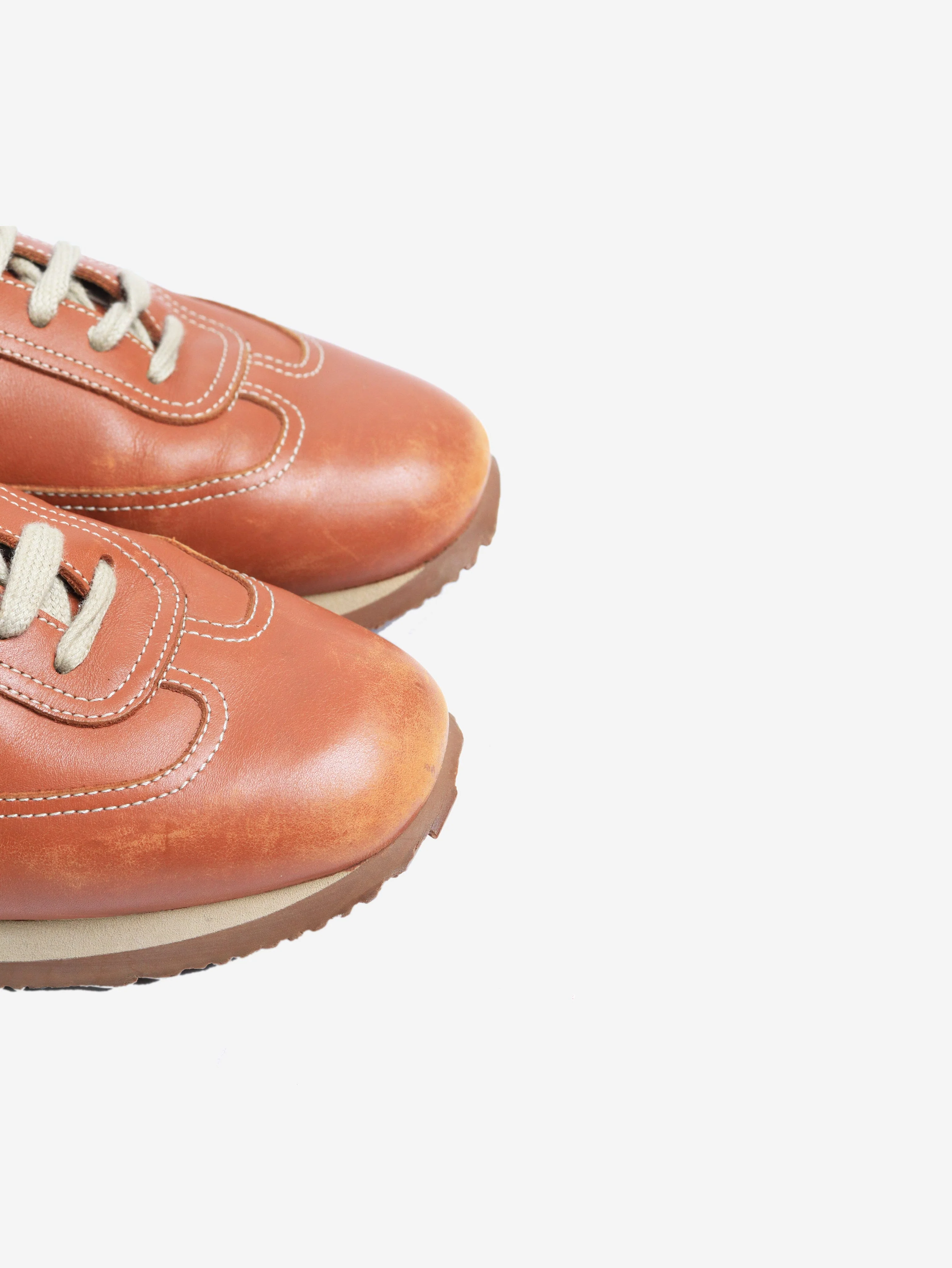 Brown leather trainers - size EU 38.5 (UK 5.5) - Image 4
