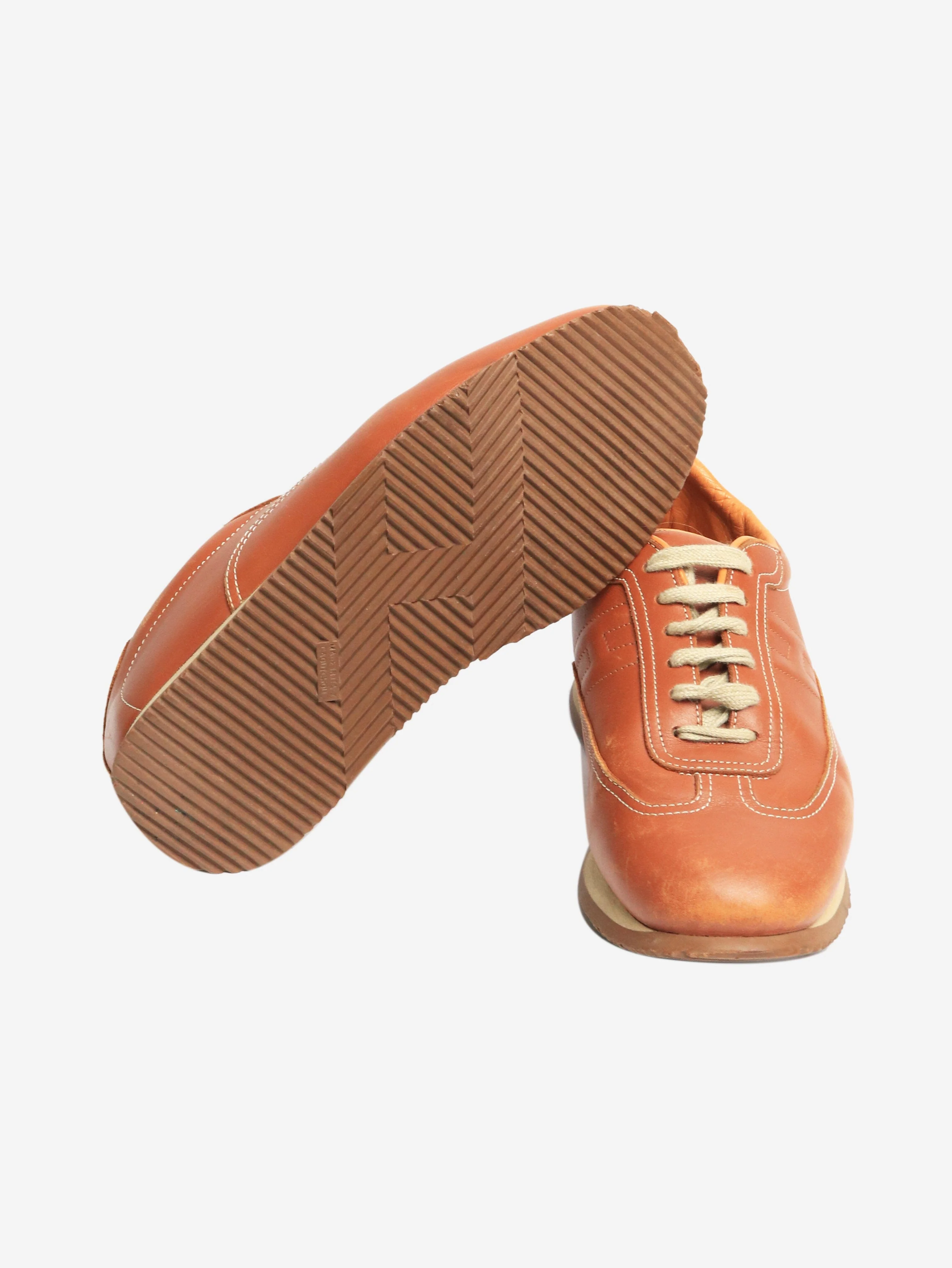 Brown leather trainers - size EU 38.5 (UK 5.5) - Image 6