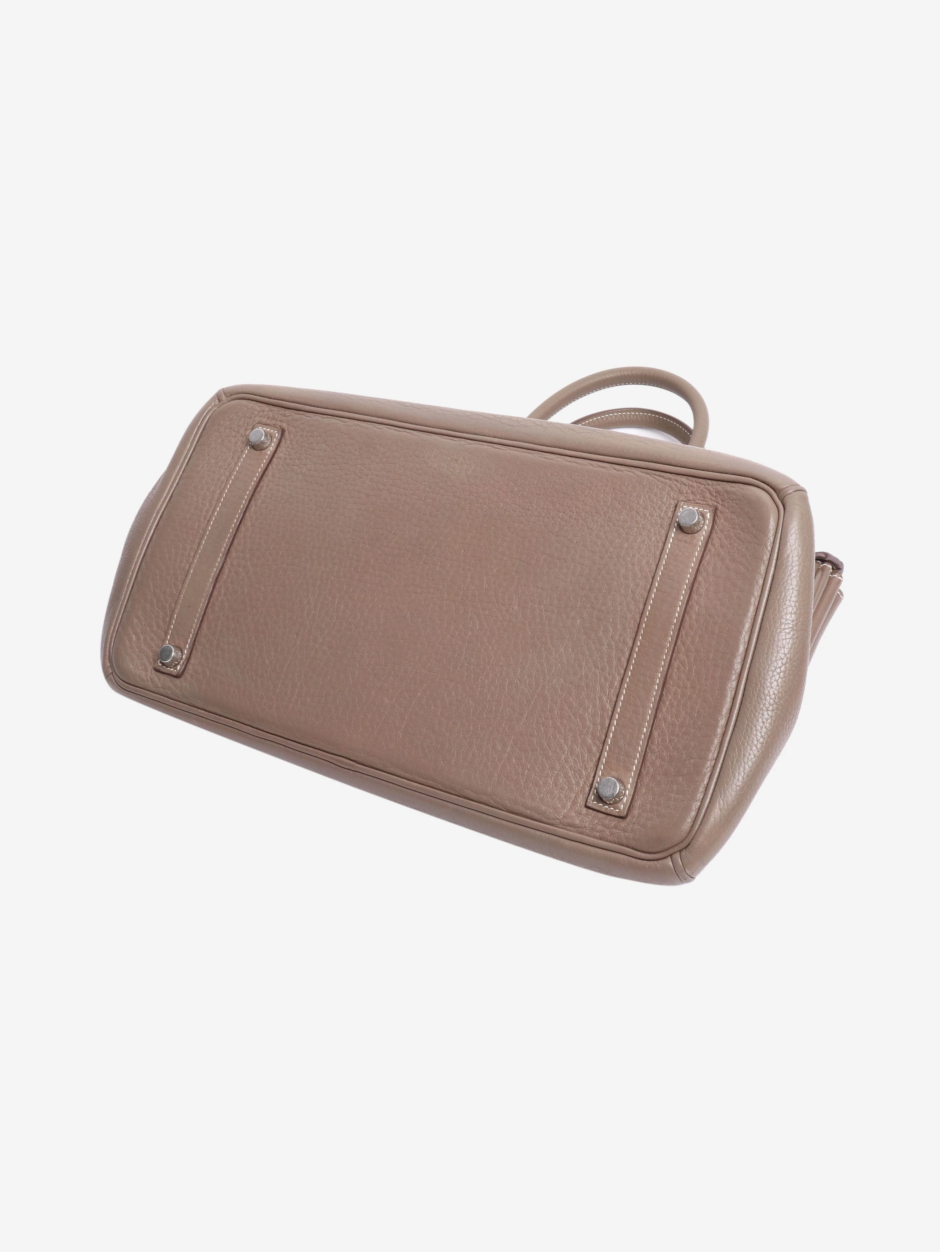 Etoupe 2008 Birkin 35 bag in Clemence leather - Image 11