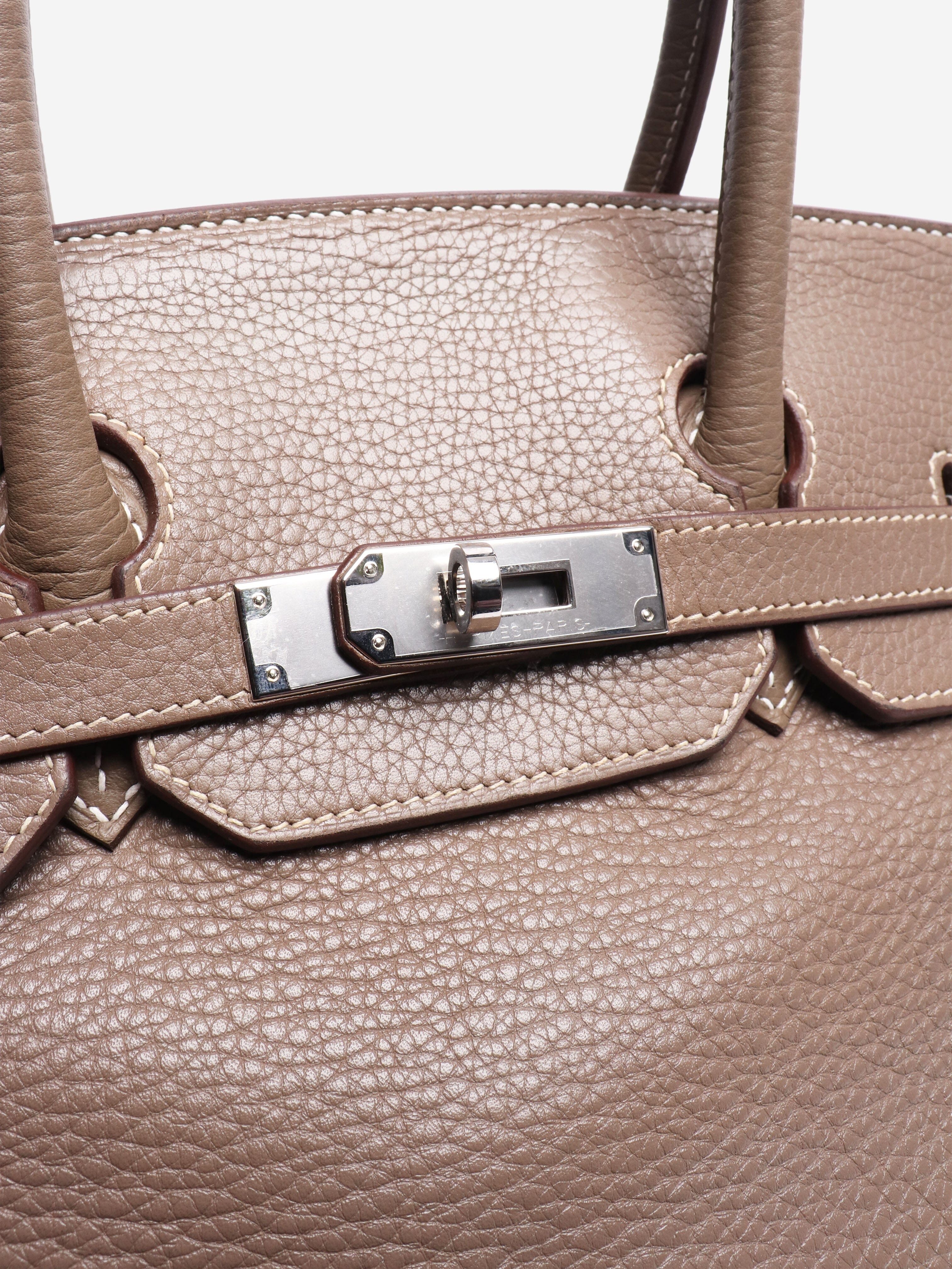 Etoupe 2008 Birkin 35 bag in Clemence leather - Image 6