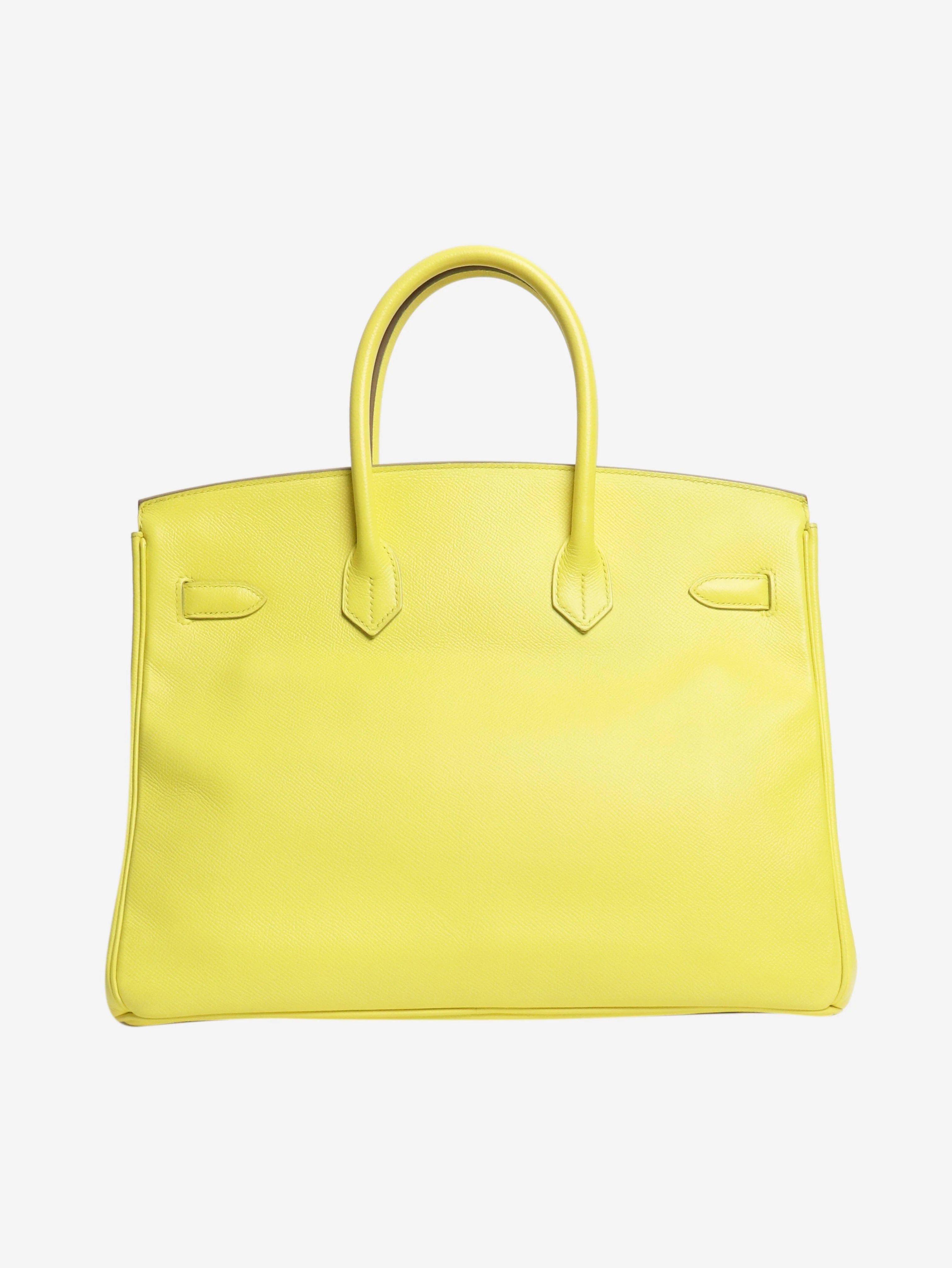 Lime Birkin 35 bag in Epsom leather - Image 4