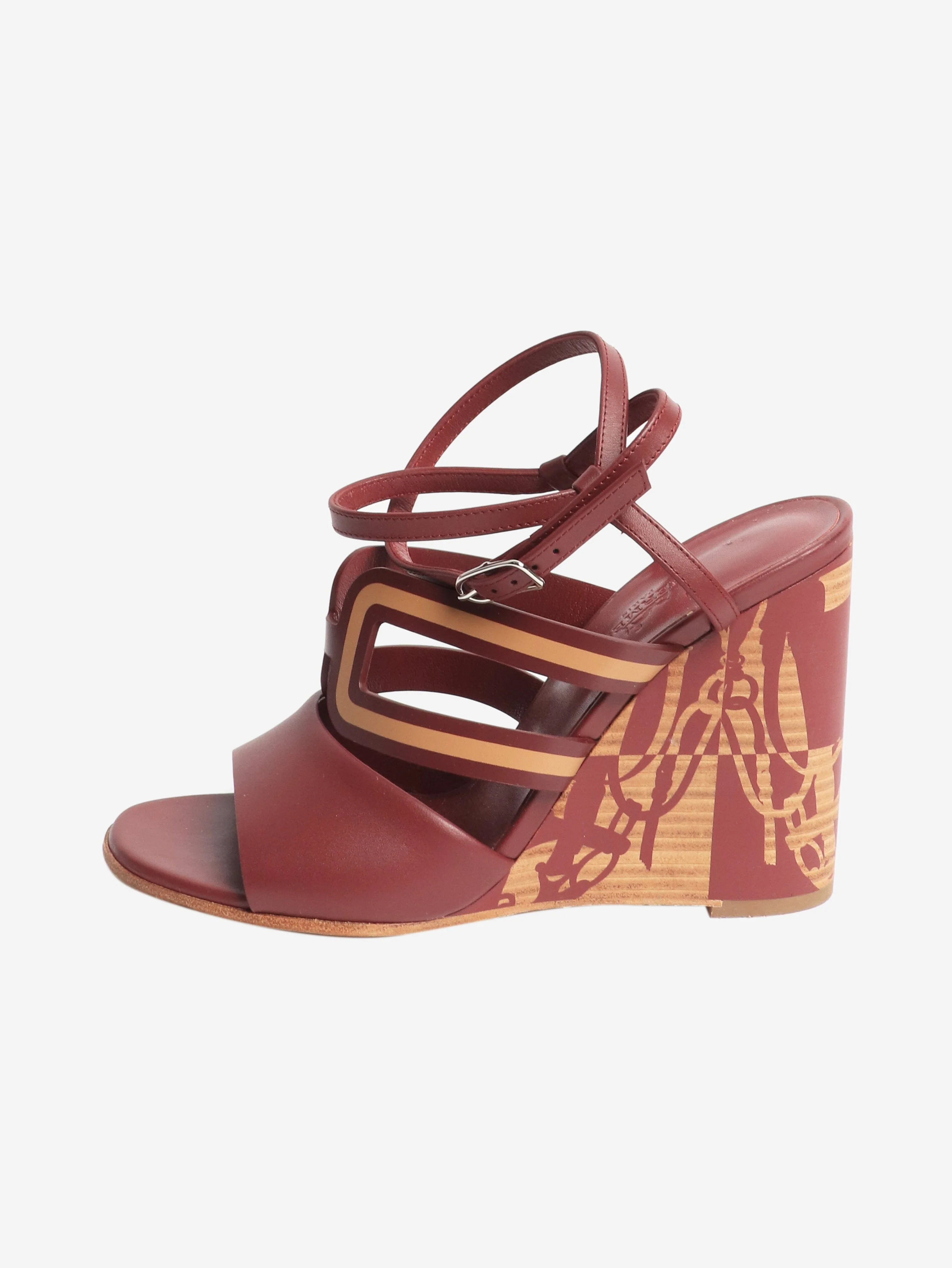 Maroon Klara 100 sandals - size EU 38 (UK 5)