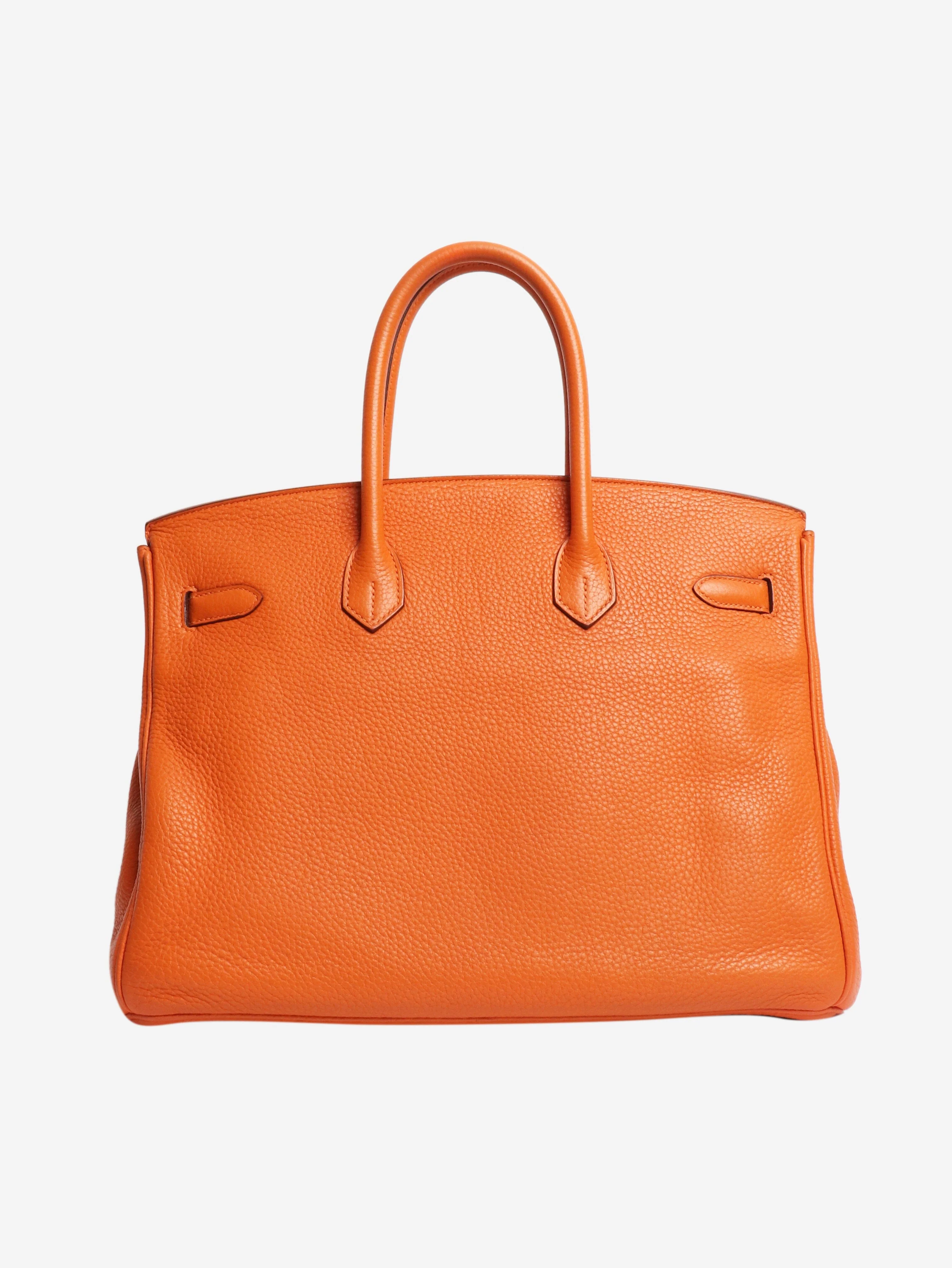 Orange 2010 Birkin 35 bag in Clemence leather - Image 3