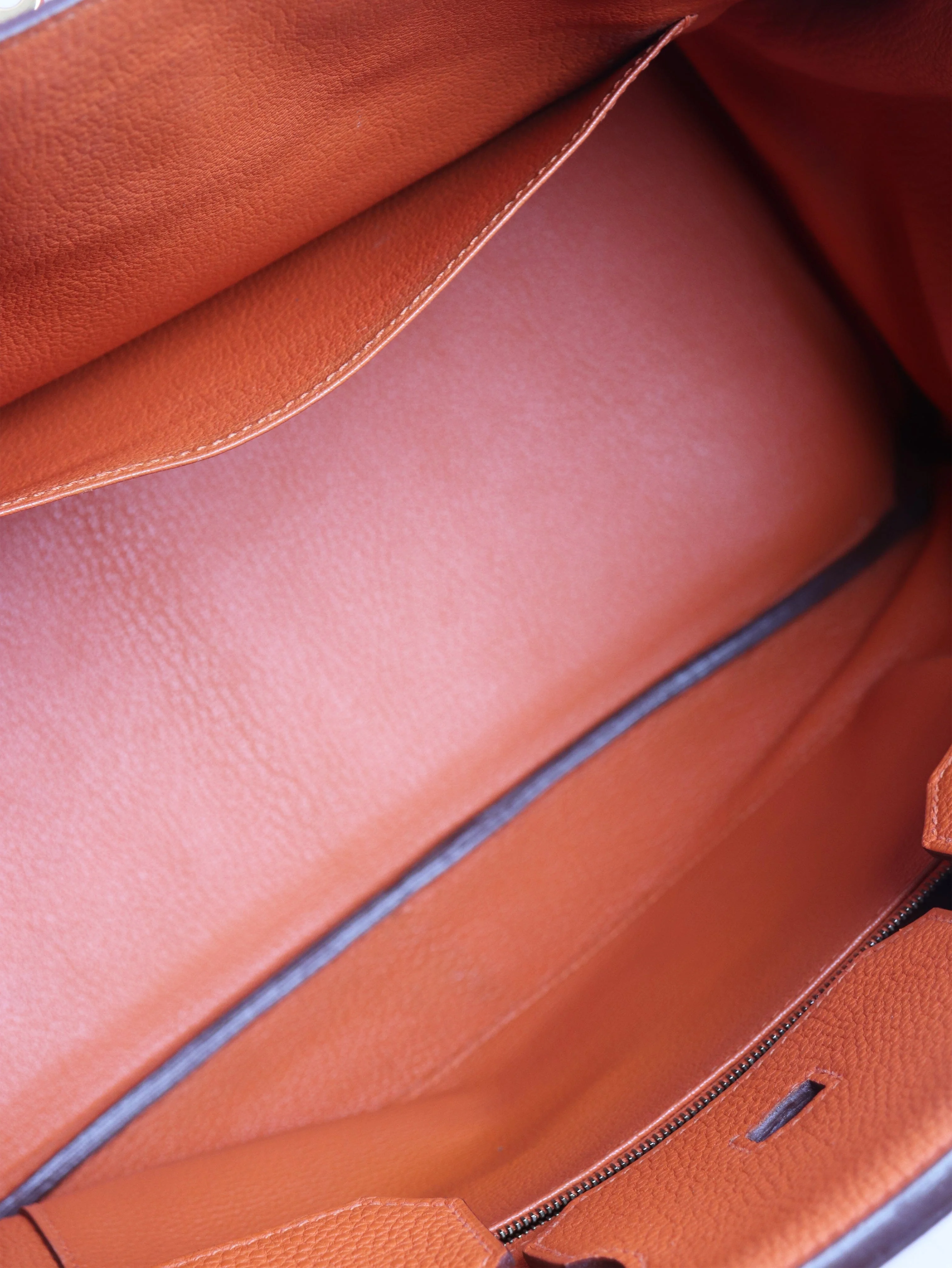 Orange 2010 Birkin 35 bag in Clemence leather - Image 8