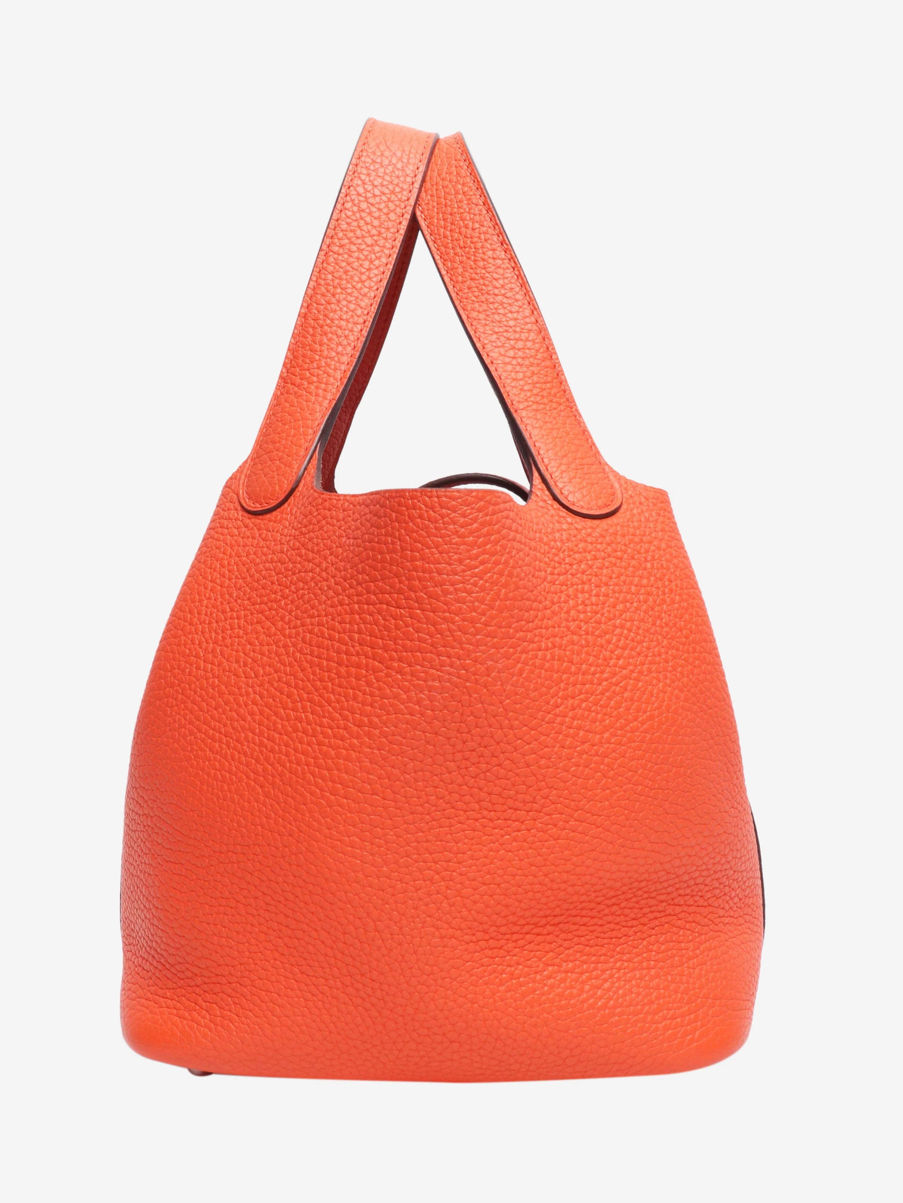 Orange Clemence 18 Picotin Lock handbag