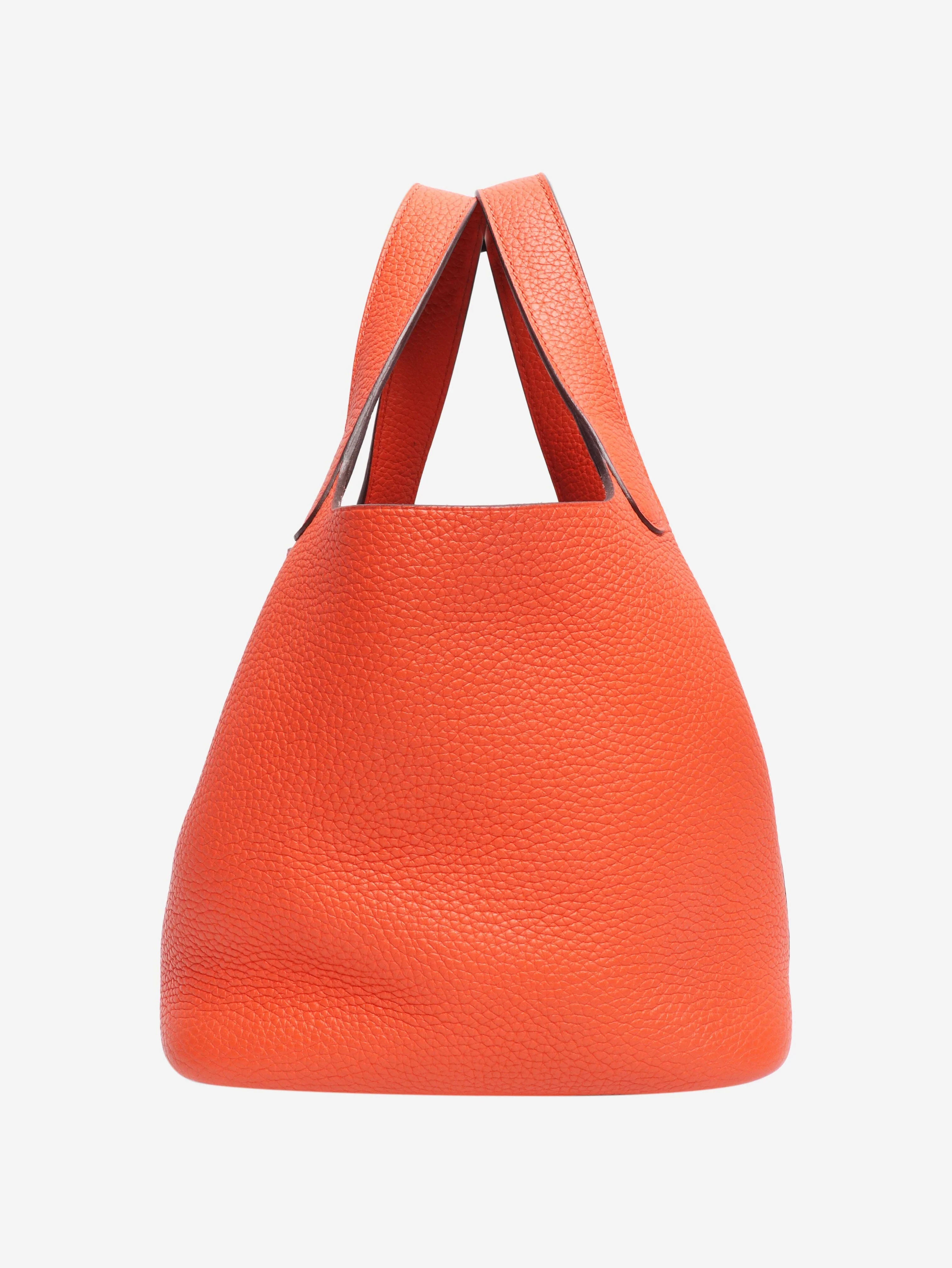 Orange Clemence 18 Picotin Lock handbag - Image 3