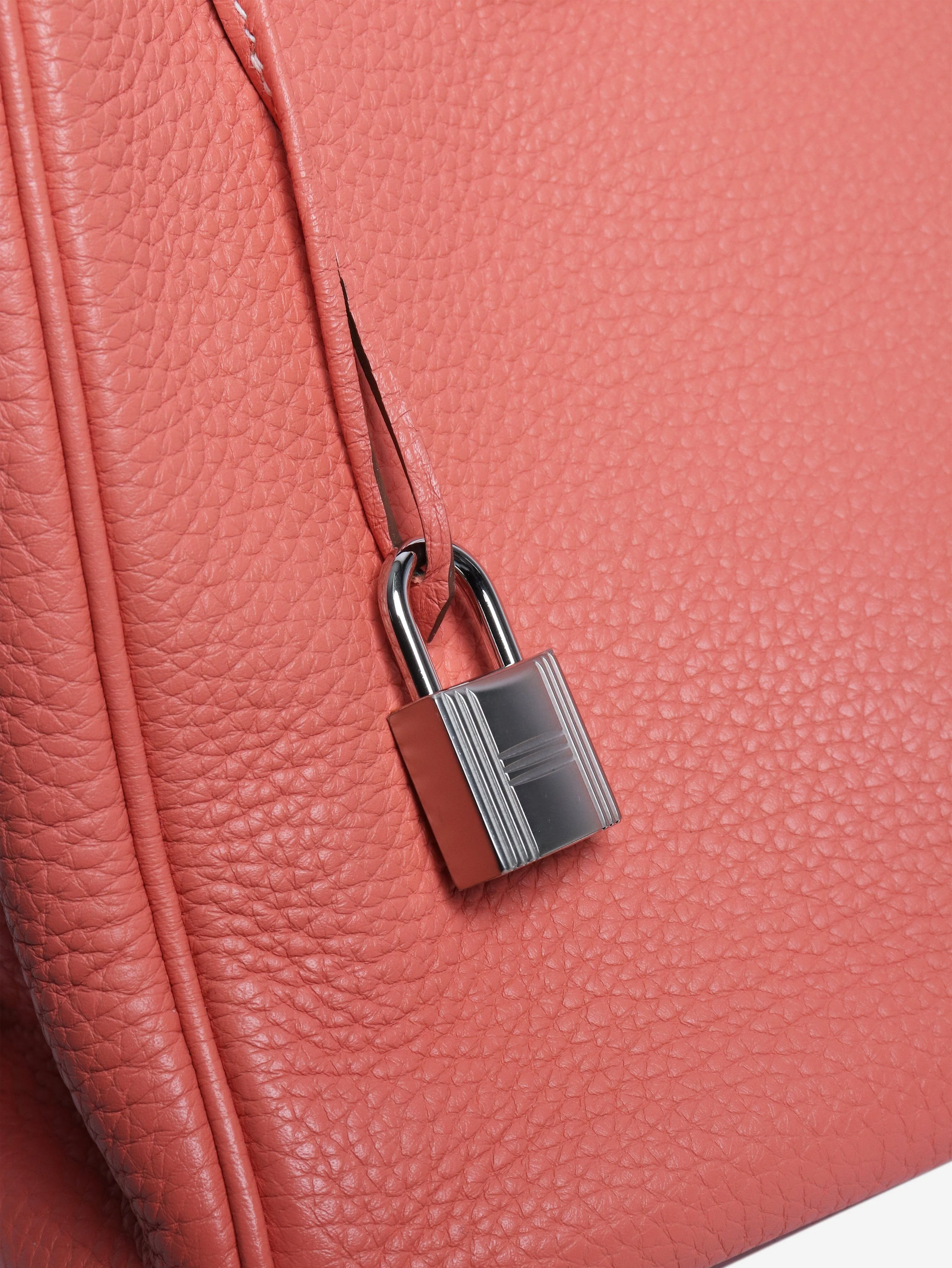 Pink Birkin 30 Clemence leather - Image 9