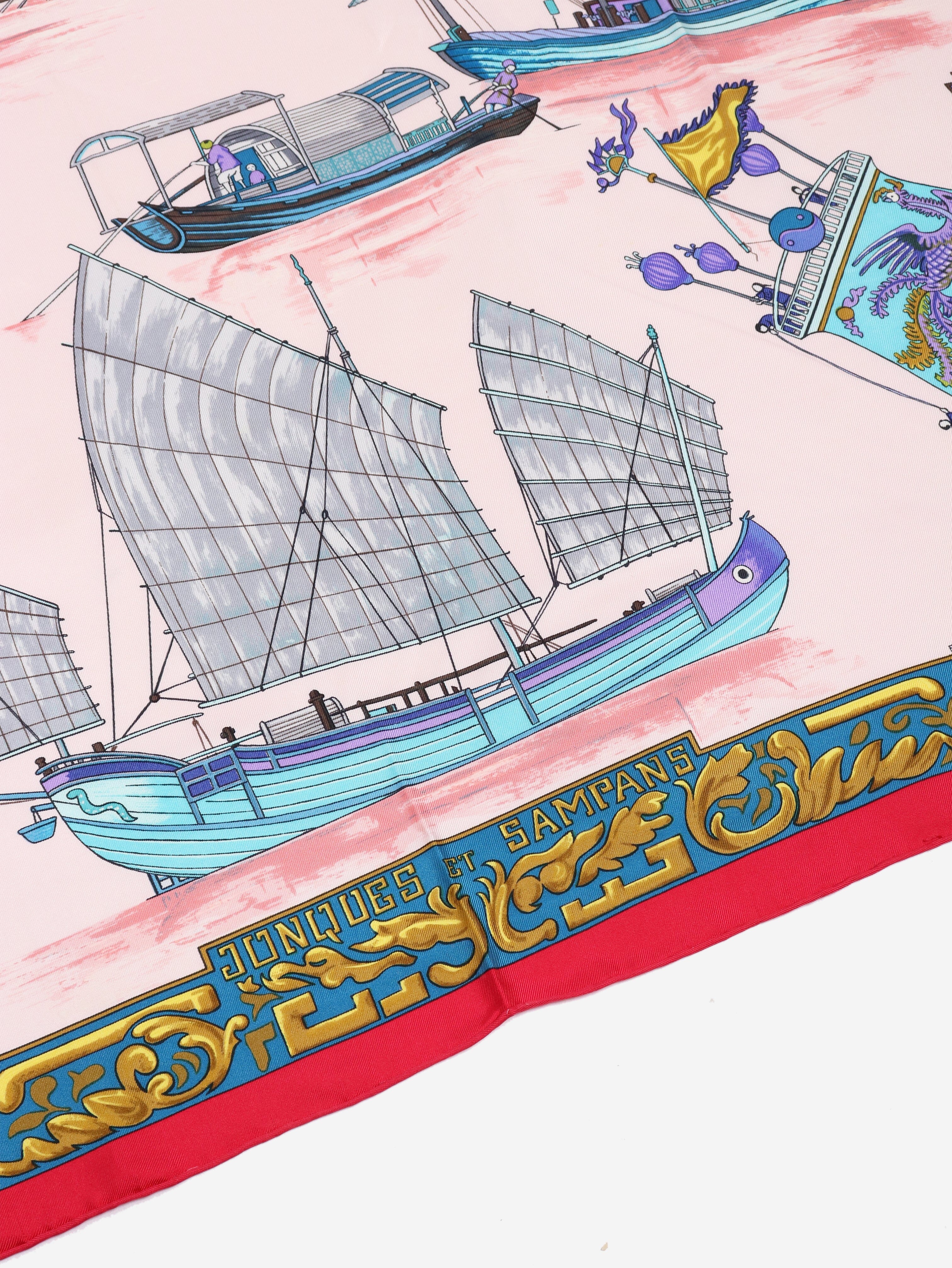 Pink Junques et sampans scarf - Image 2