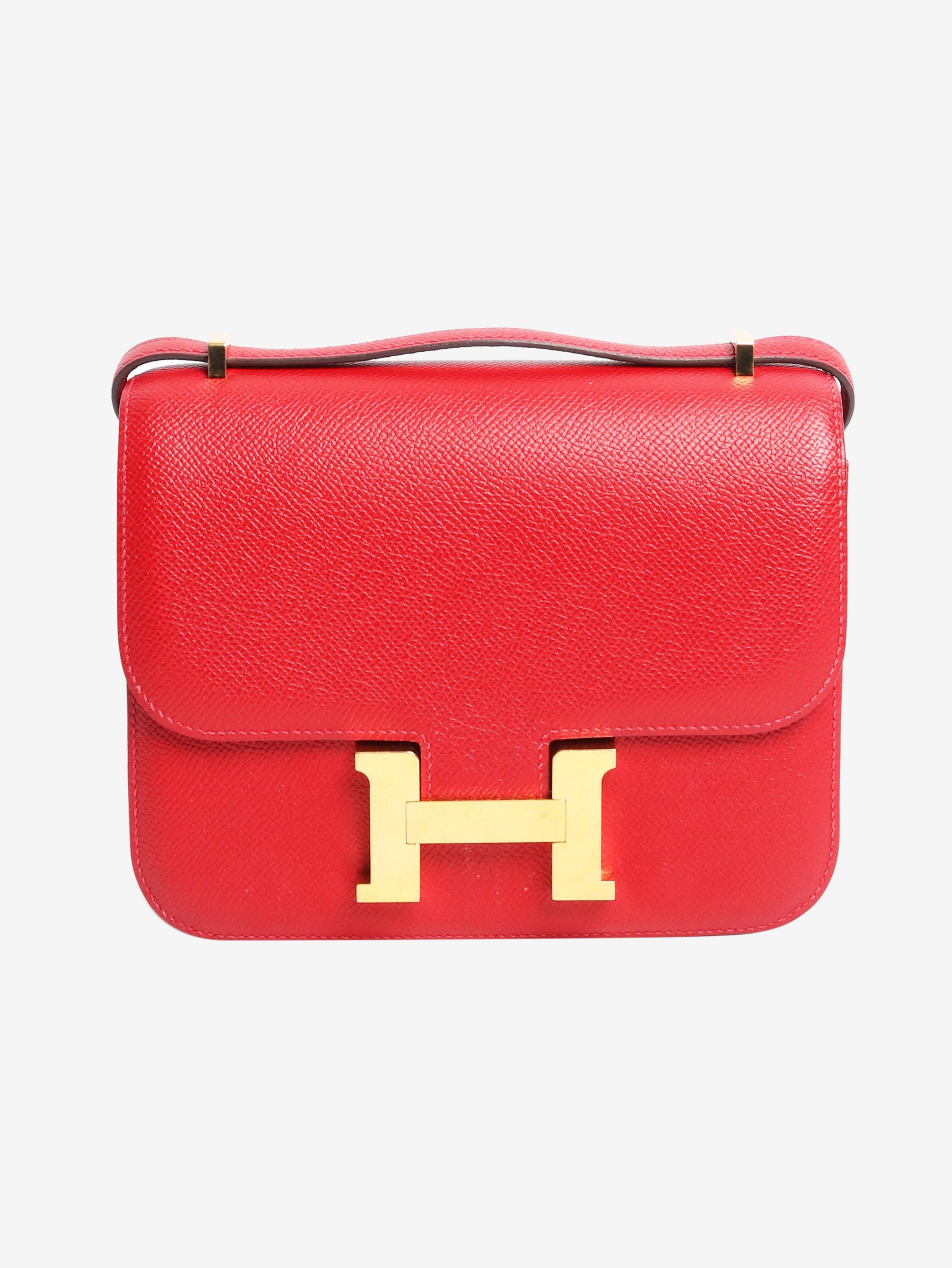 Red Constance 18 bag in Epsom leather